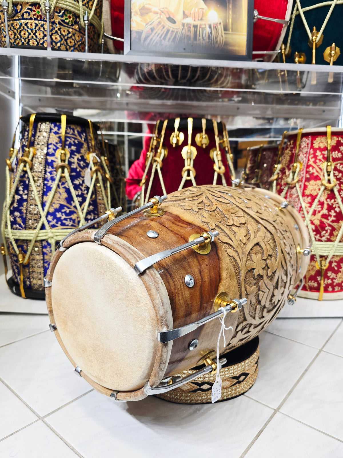 Golden Blossom Rhapsody: The Bollywood Floral Haven Dholak