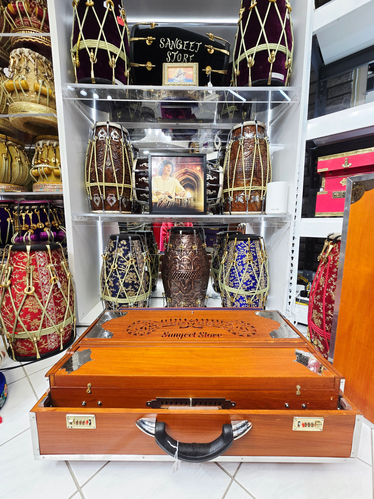 Surodha — 4-Reed BMMF · German Reeds, 13-Scale Changer Harmonium · Matte Wood Grain · German-Style Keys *Minor Cosmetic Blemishes