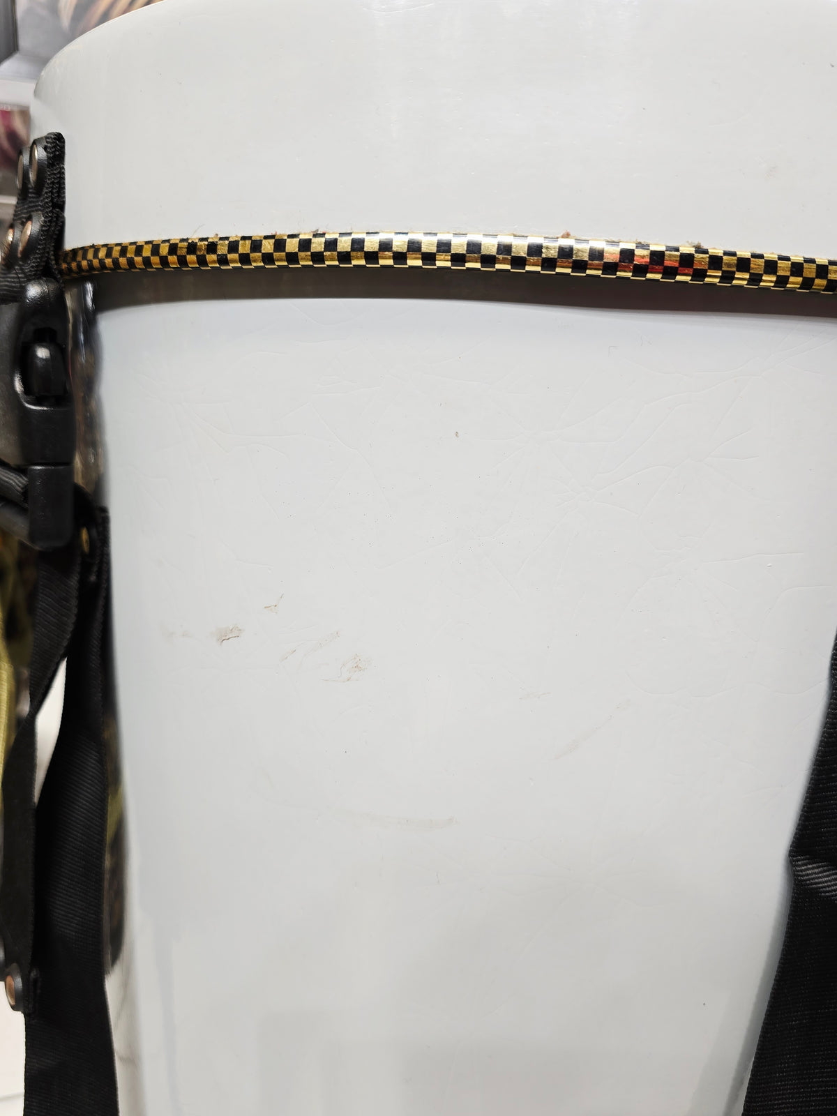 ASH SENTINEL — Dholak Hard Case (For Dholaks 18″ & Under · Cosmetic Blemishes · 4 Buckles · Dual Handles)