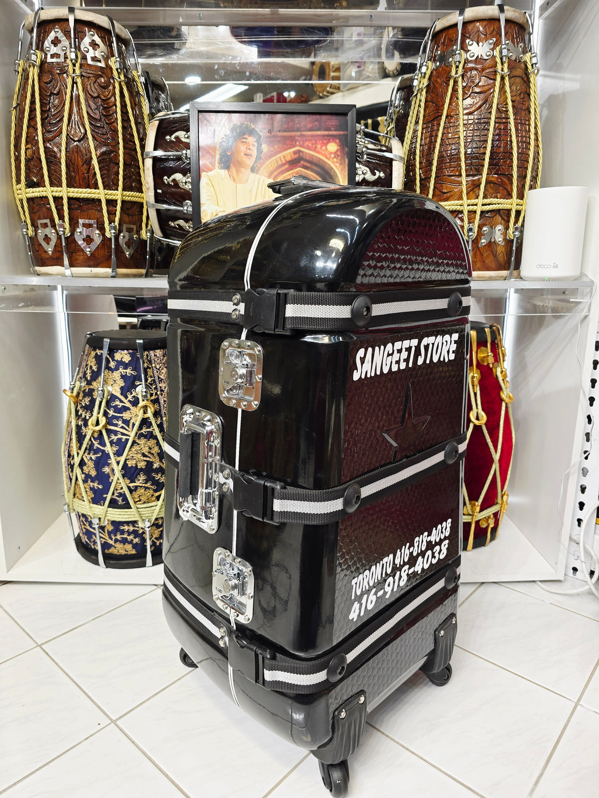BLACK SENTINEL — Dholak & Tabla Hybrid Travel Case (Very Minor Cosmetic Blemishes) (g)
