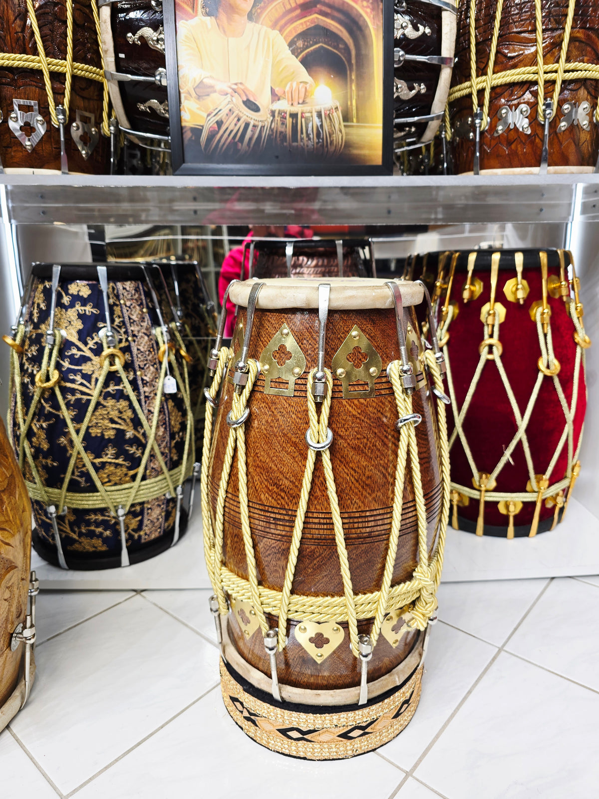 KARAMBOLT — 17.5" Compact Mango Wood Chetram Travel-Friendly Concert Dholak