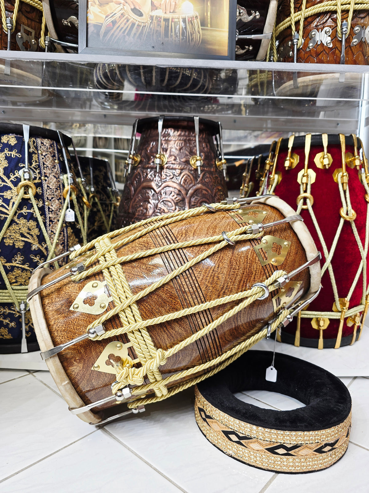 KARAMBOLT — 17.5" Compact Mango Wood Chetram Travel-Friendly Concert Dholak