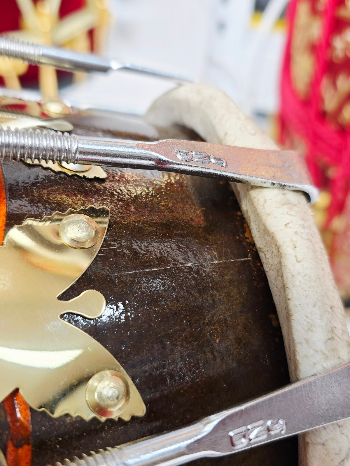 RAKHTA — 18" Encarved Red Sheesham Performance Dholak