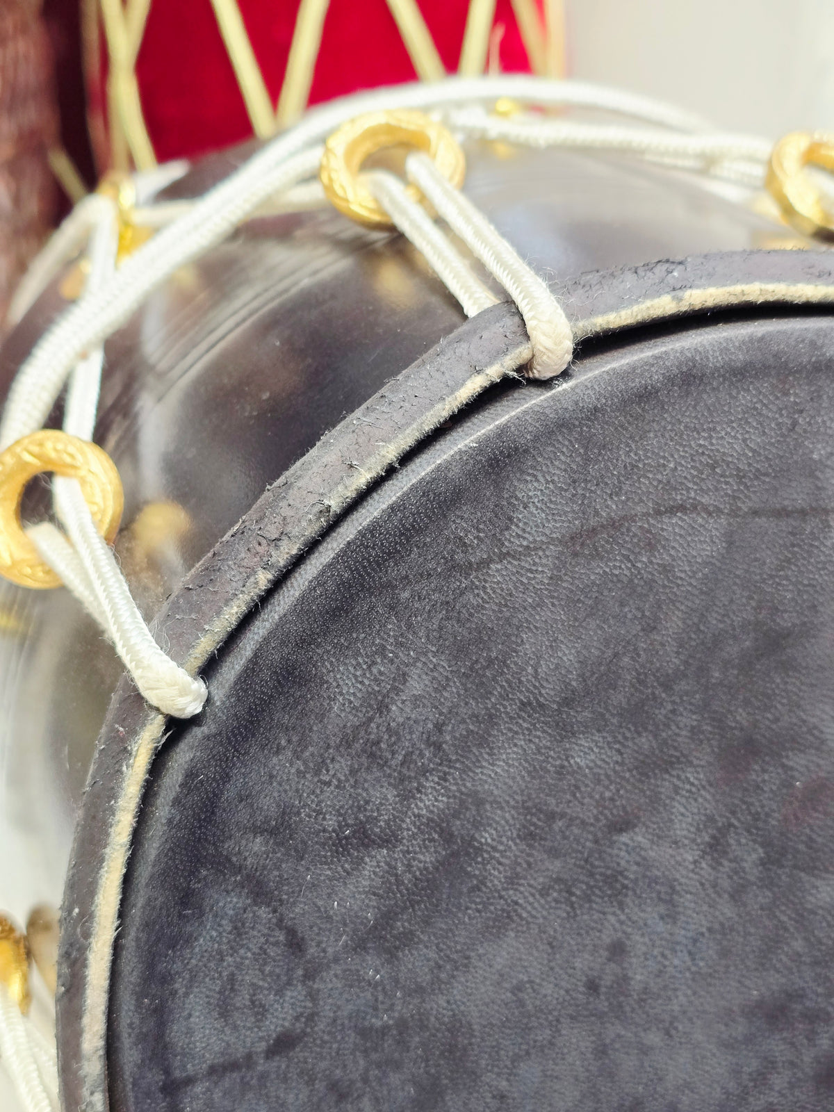 Midnight Dominion — 20" Matte Black West Indian Dholak (Black Skins) *Minor Cosmetic Blemishes (Including Blemishes on rim of bass skin)