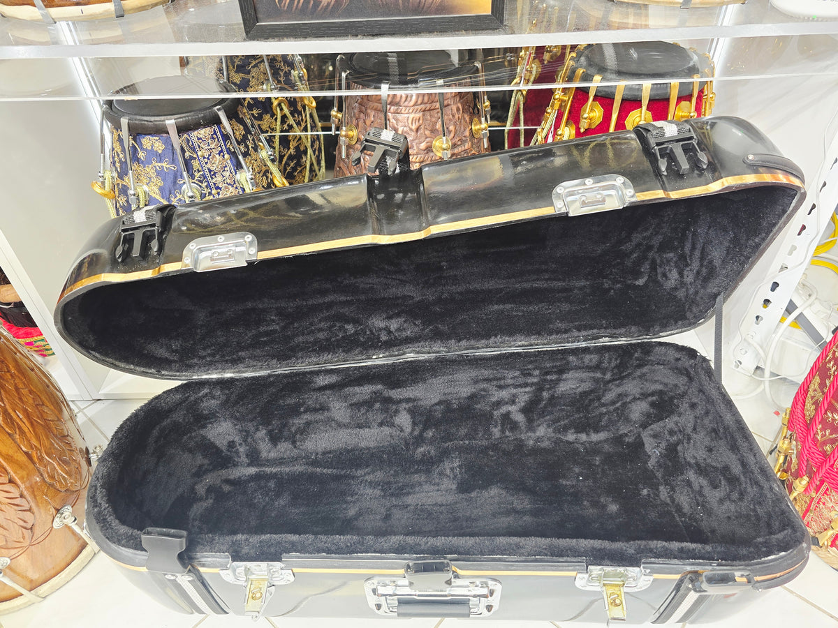 Midnight Transporter – Triple Instrument Hard-Shell Tabla / Dholak Rolling Case with Premium Felt Lining *Minor Cosmetic Blemishes