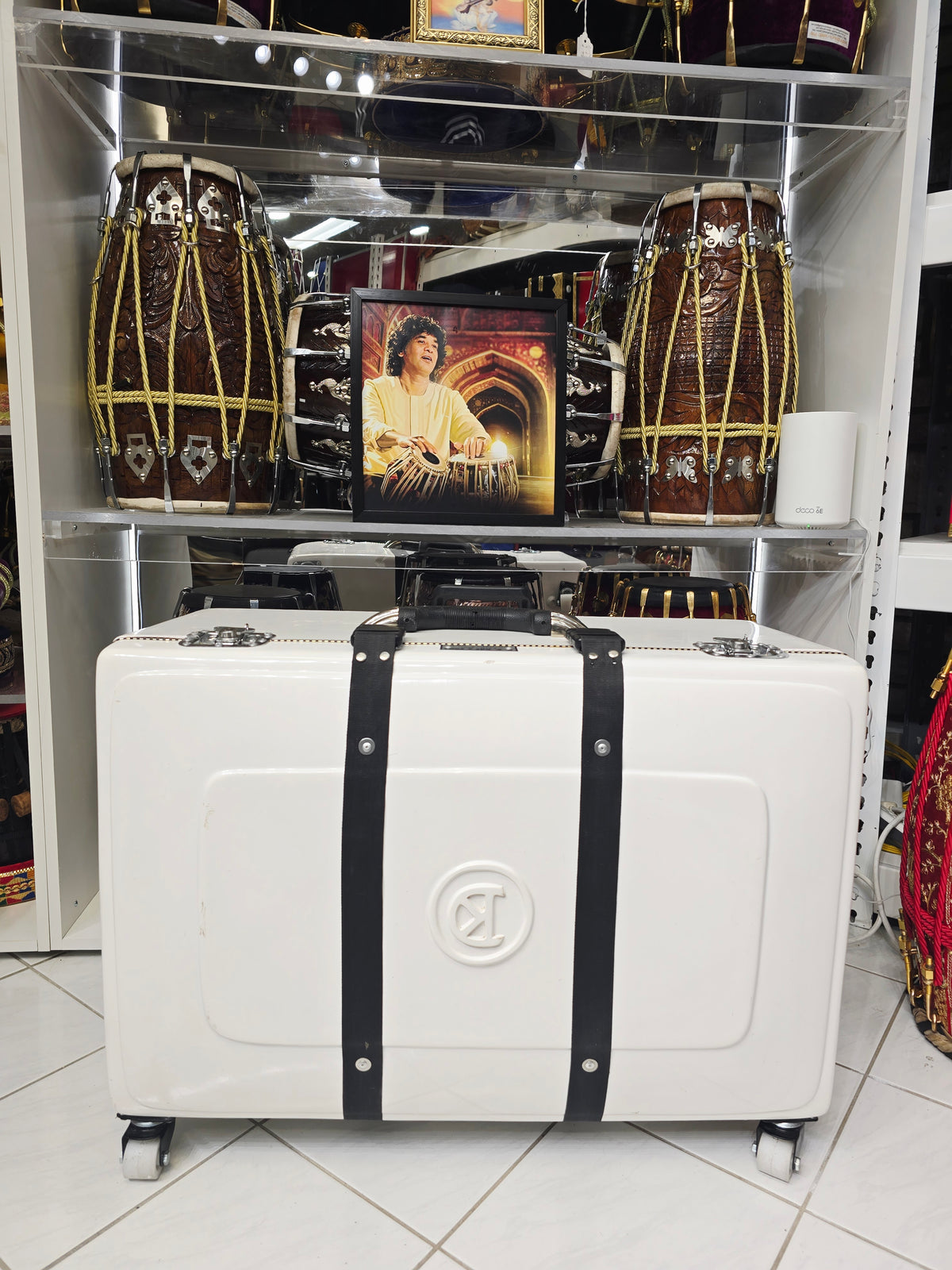 Glacier Transit Pro – Heavy-Duty Rolling Flight Case for 4 Reed 13 Scale Changer Boxed Harmonium with Dual 4-Wheel System, Triple Carry Handles & Telescopic Suitcase Handle (Cosmetic Defects)