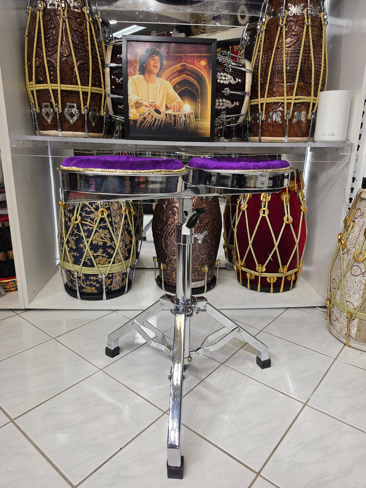 Sangam Swivel Tabla Stand (Reduced gap between tablas)