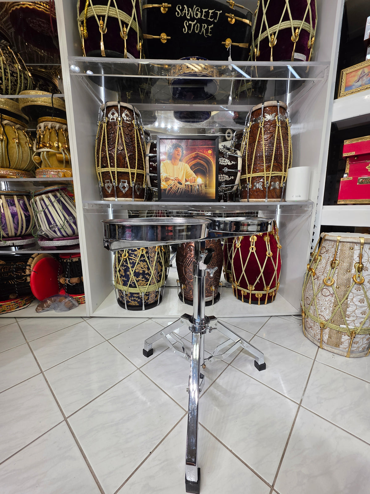 Sangam Swivel Tabla Stand (Reduced gap between tablas)