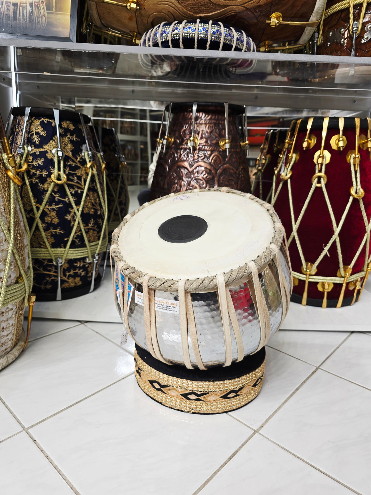 Aaroh Shyamal — 9.75″ (Large Diameter) 4.5 kg Silver Copper Mohd. Sharif Bayan