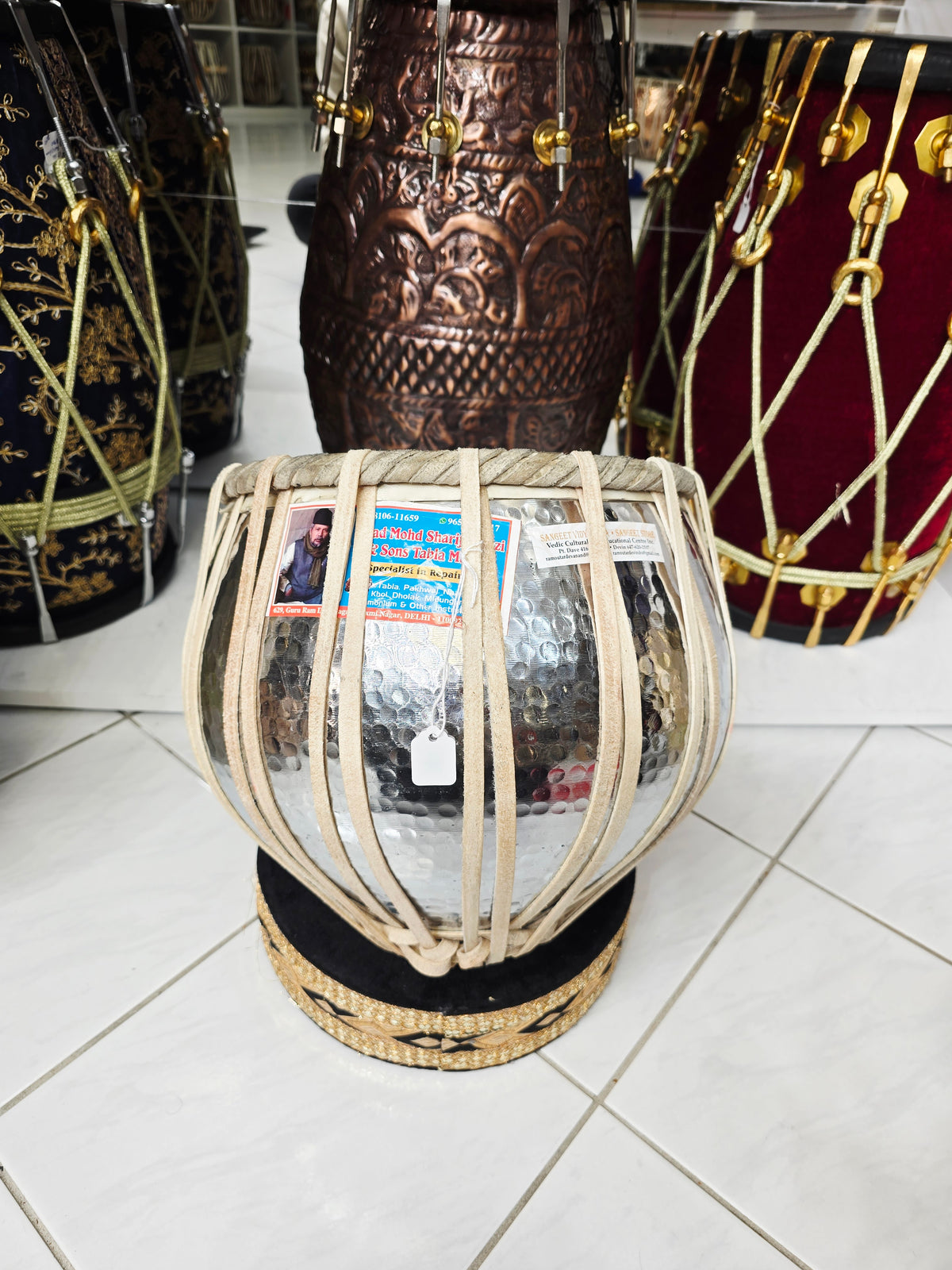 Aaroh Shyamal — 9.75″ (Large Diameter) 4.5 kg Silver Copper Mohd. Sharif Bayan