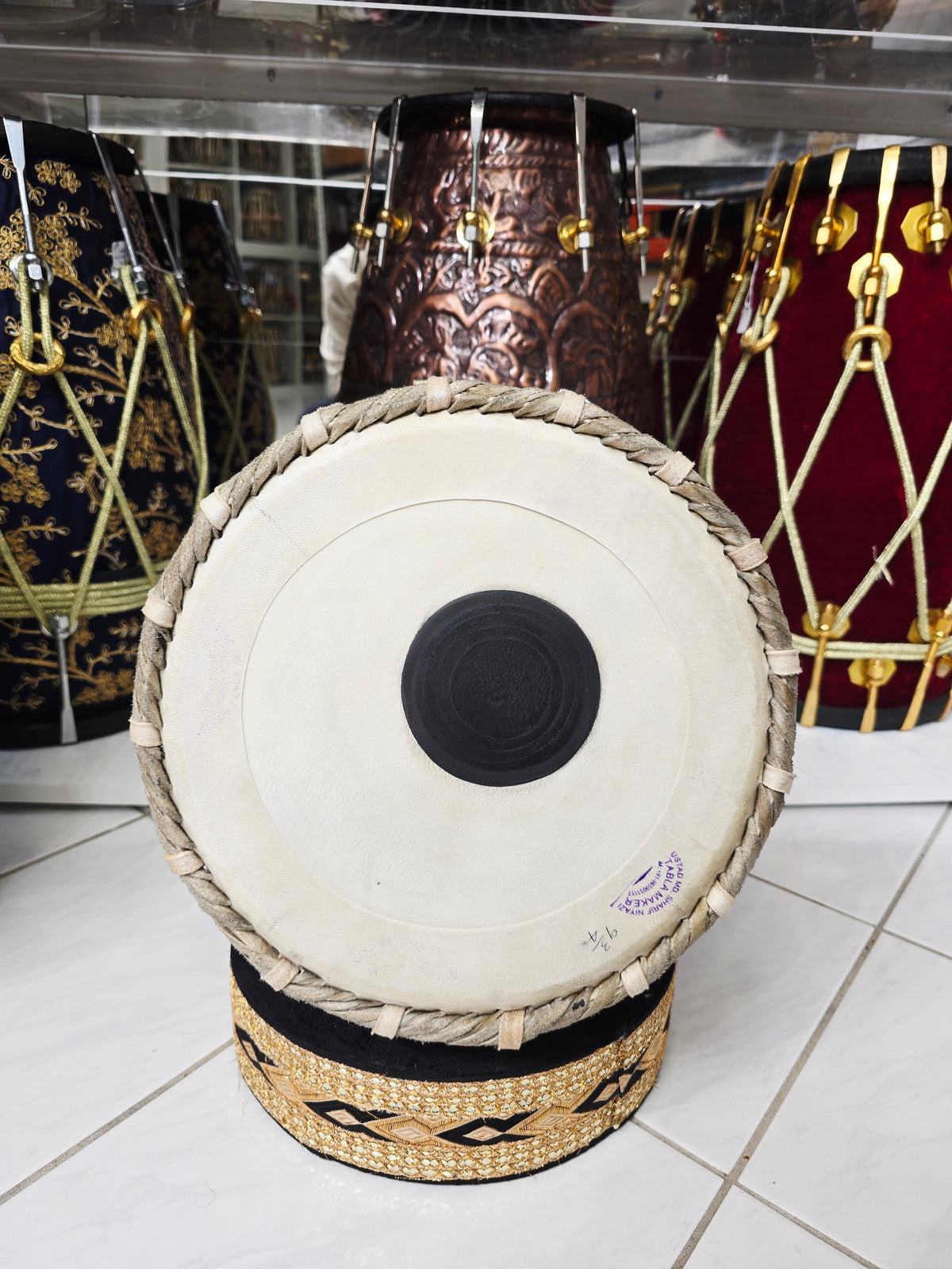 Aaroh Shyamal — 9.75″ (Large Diameter) 4.5 kg Silver Copper Mohd. Sharif Bayan