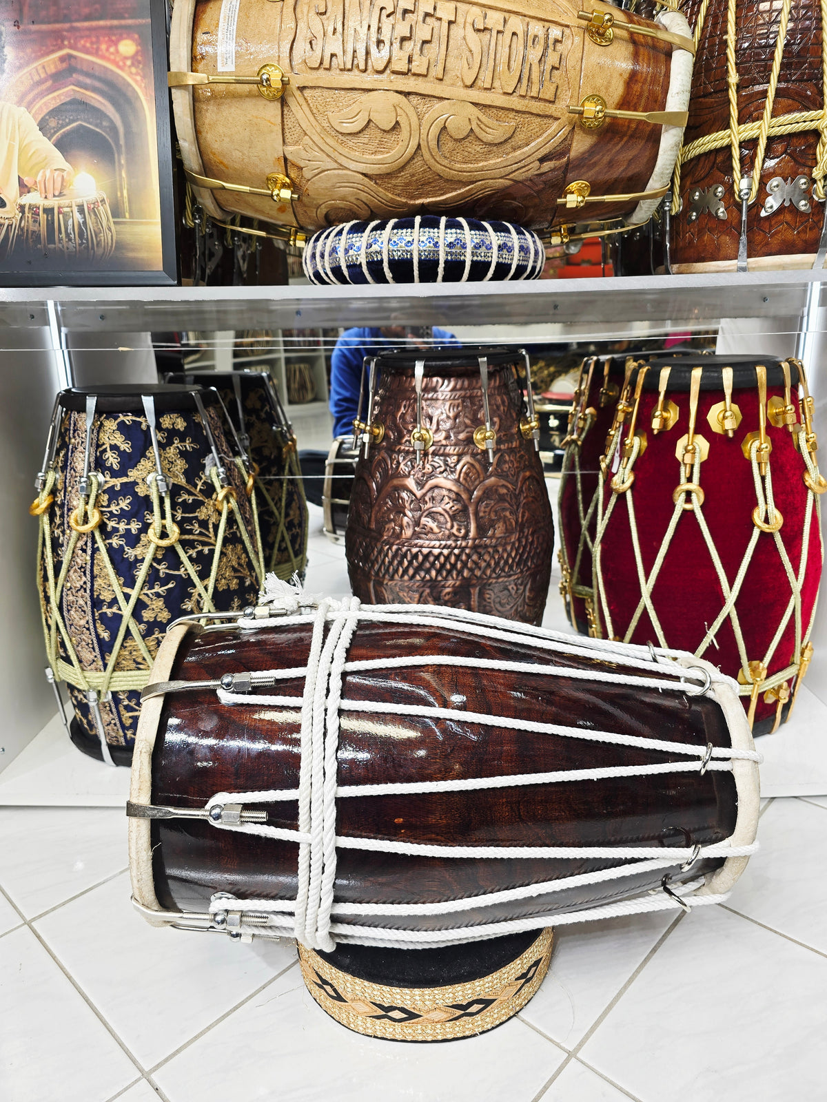 Naad Viraasat™ — Chetram Gill Hybrid Dholak (Half Bolted / Half Roped) *Exceptional Tone, Minor Cosmetic Blemishes