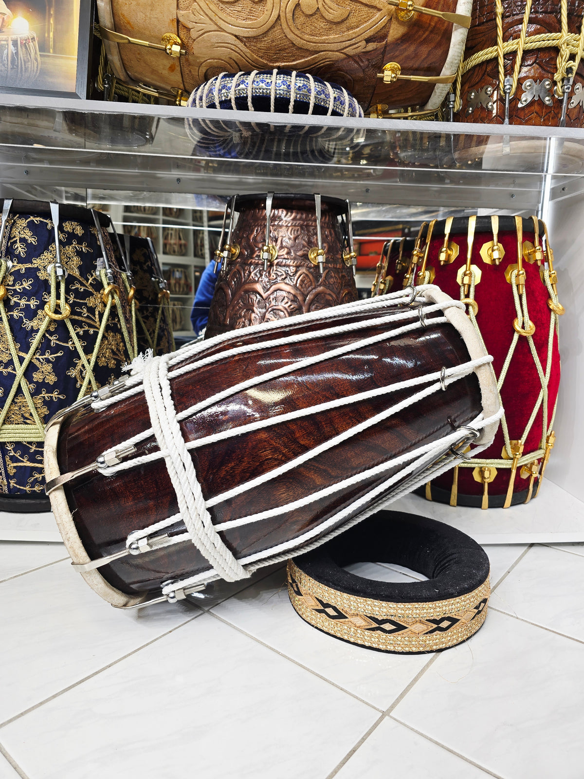 Naad Viraasat™ — Chetram Gill Hybrid Dholak (Half Bolted / Half Roped) *Exceptional Tone, Minor Cosmetic Blemishes