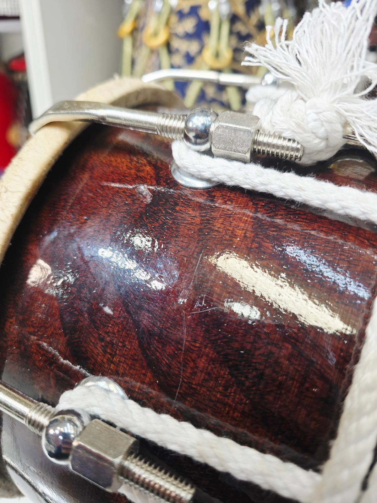 Naad Viraasat™ — Chetram Gill Hybrid Dholak (Half Bolted / Half Roped) *Exceptional Tone, Minor Cosmetic Blemishes