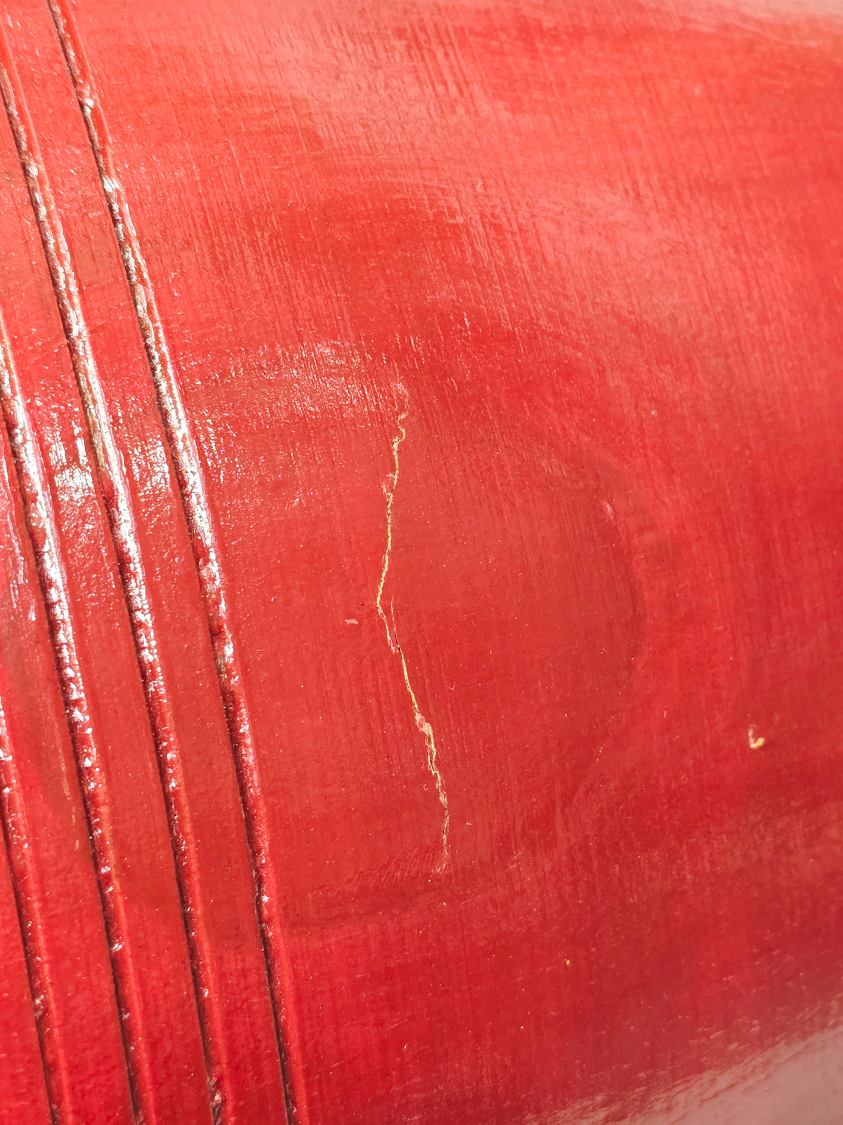 AgniRaag™ — Pro Red Sheesham Single Chrome Bolted Dholak (Handled) *Minor Cosmetic Blemishes (Including Minor Cosmetic Crack)
