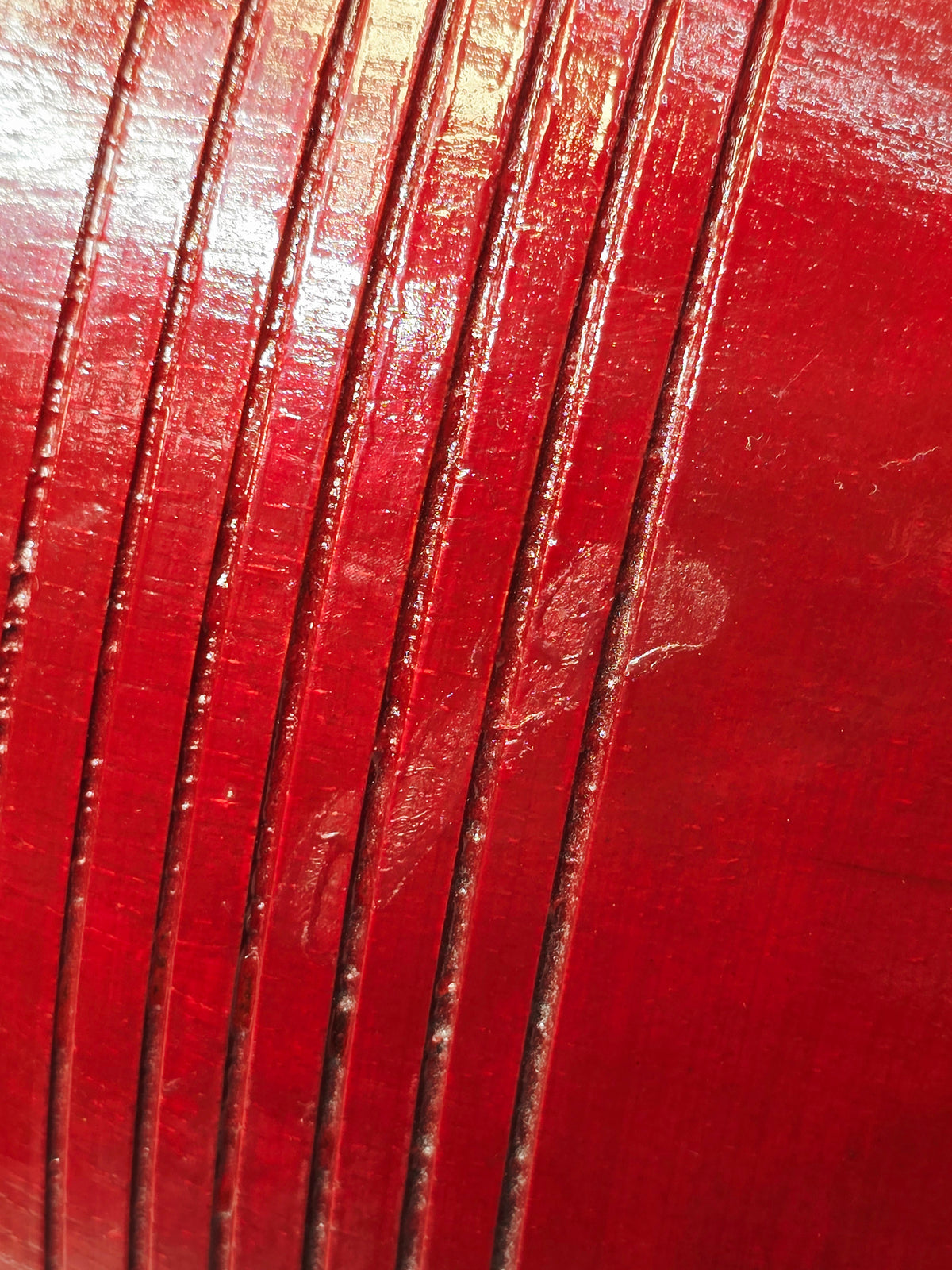 AgniRaag™ — Pro Red Sheesham Single Chrome Bolted Dholak (Handled) *Minor Cosmetic Blemishes (Including Minor Cosmetic Crack)