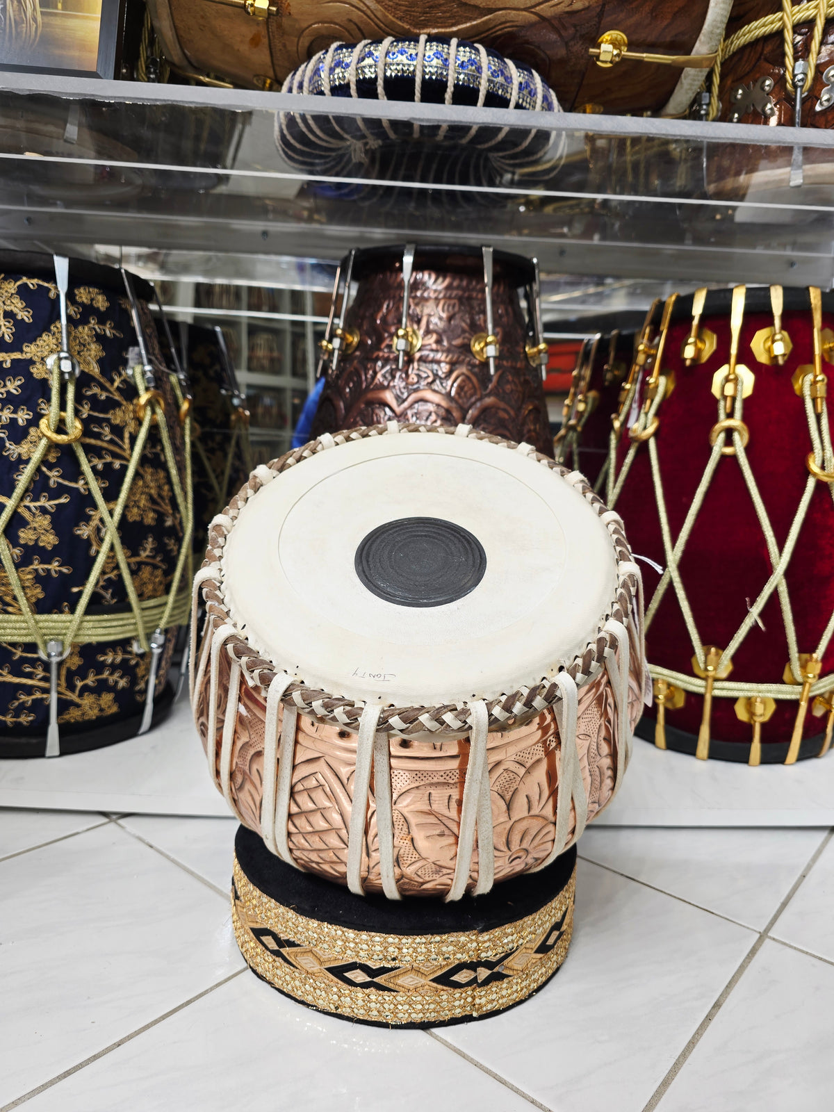 Naqsh Dhvani™ — 9.25" 3kg Engraved Steel Bayan with Jonty Skin (Low Resonance & Depth, Great Feel, Perfect for Practice)