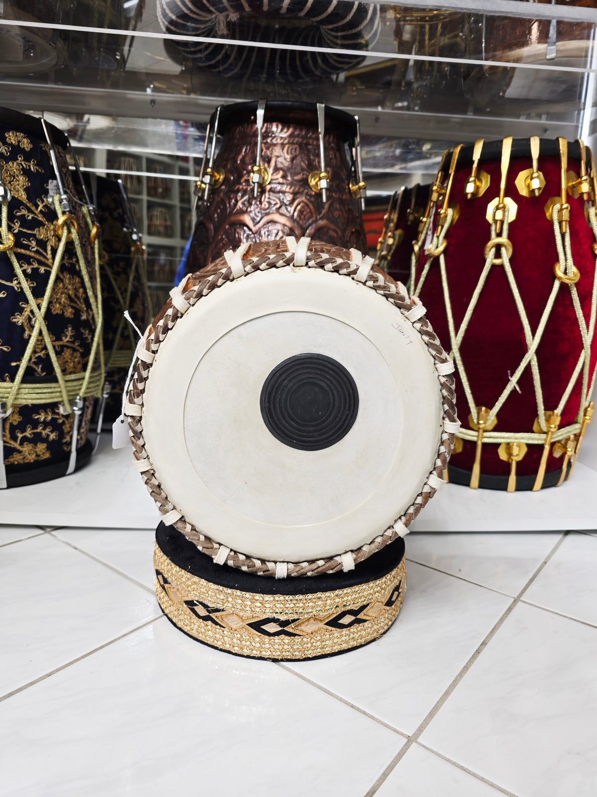 Naqsh Dhvani™ — 9.25" 3kg Engraved Steel Bayan with Jonty Skin (Low Resonance & Depth, Great Feel, Perfect for Practice)