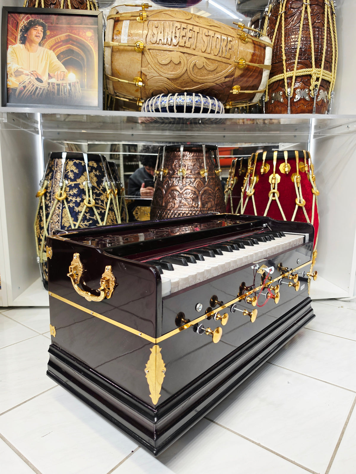 Amrit Elite — 2-Reed Professional Boxed Harmonium with Coupler (Premium Edition) *Very Minor Cosmetic Defects