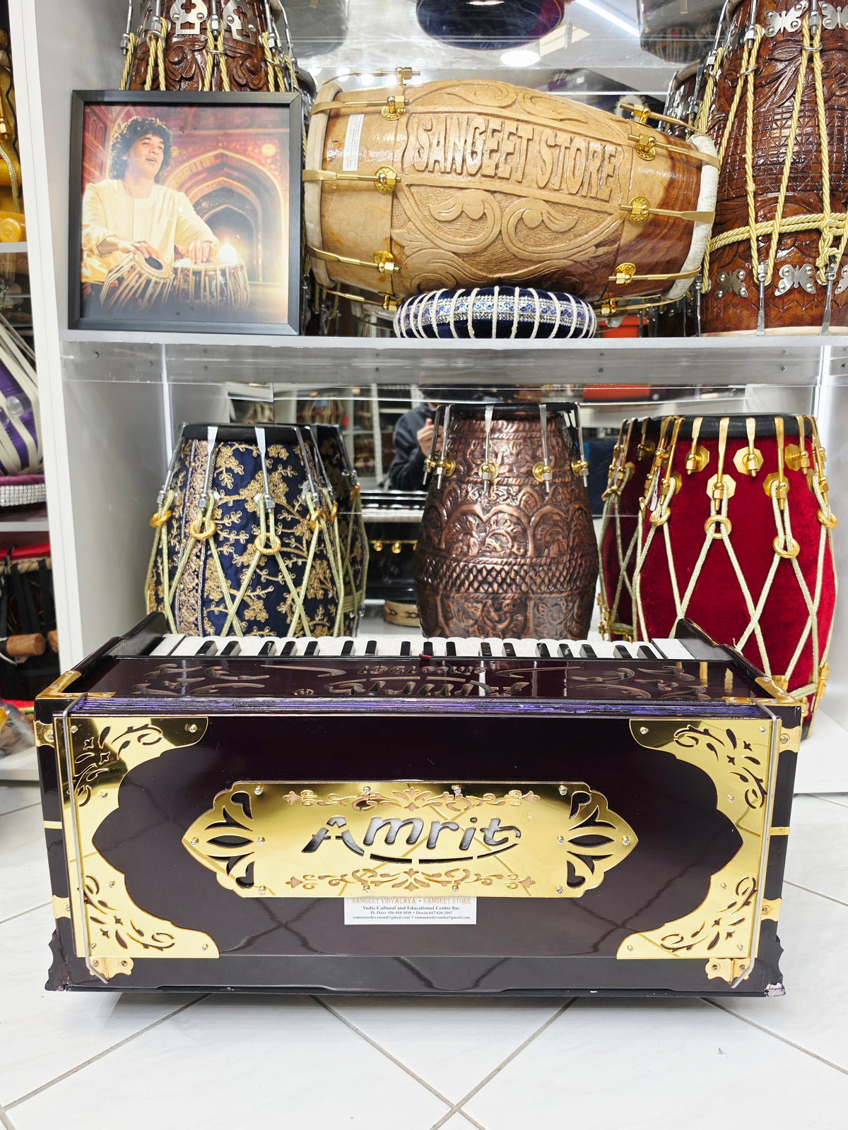 Amrit Elite — 2-Reed Professional Boxed Harmonium with Coupler (Premium Edition) *Very Minor Cosmetic Defects