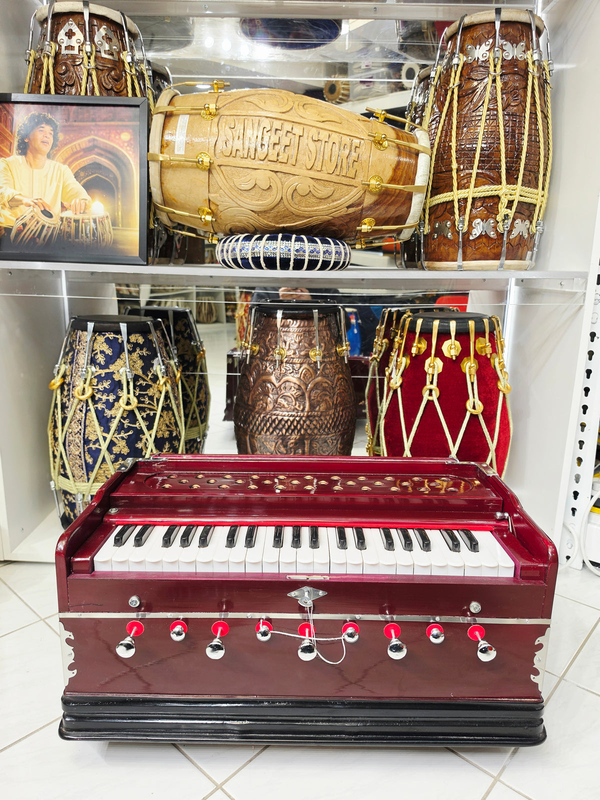 VelourRaag 42-Key Professional Boxed Harmonium with Komi Reeds (Cosmetic Blemishes)
