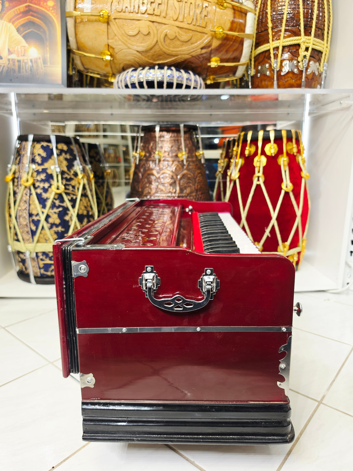 VelourRaag 42-Key Professional Boxed Harmonium with Komi Reeds (Cosmetic Blemishes)