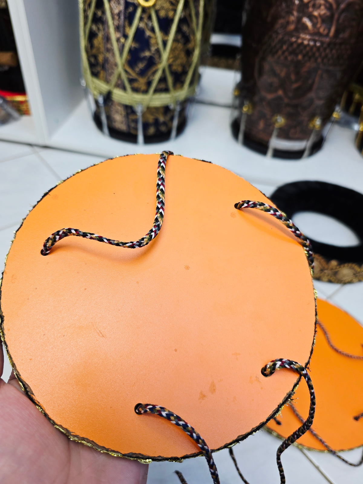 Noir Zari Aasan Set: Premium Velvet Tabla Rings & Covers