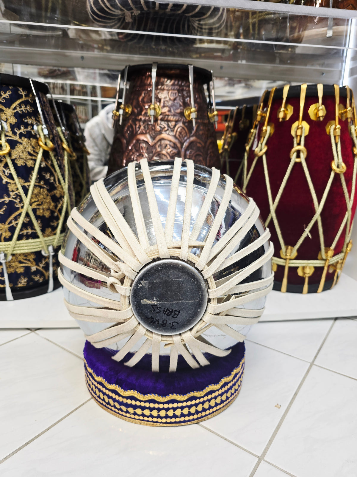SurAkaar 9.5" 3.8kg Benares Brass Bayan | Iqbal Skin | Minor Cosmetic Blemishes