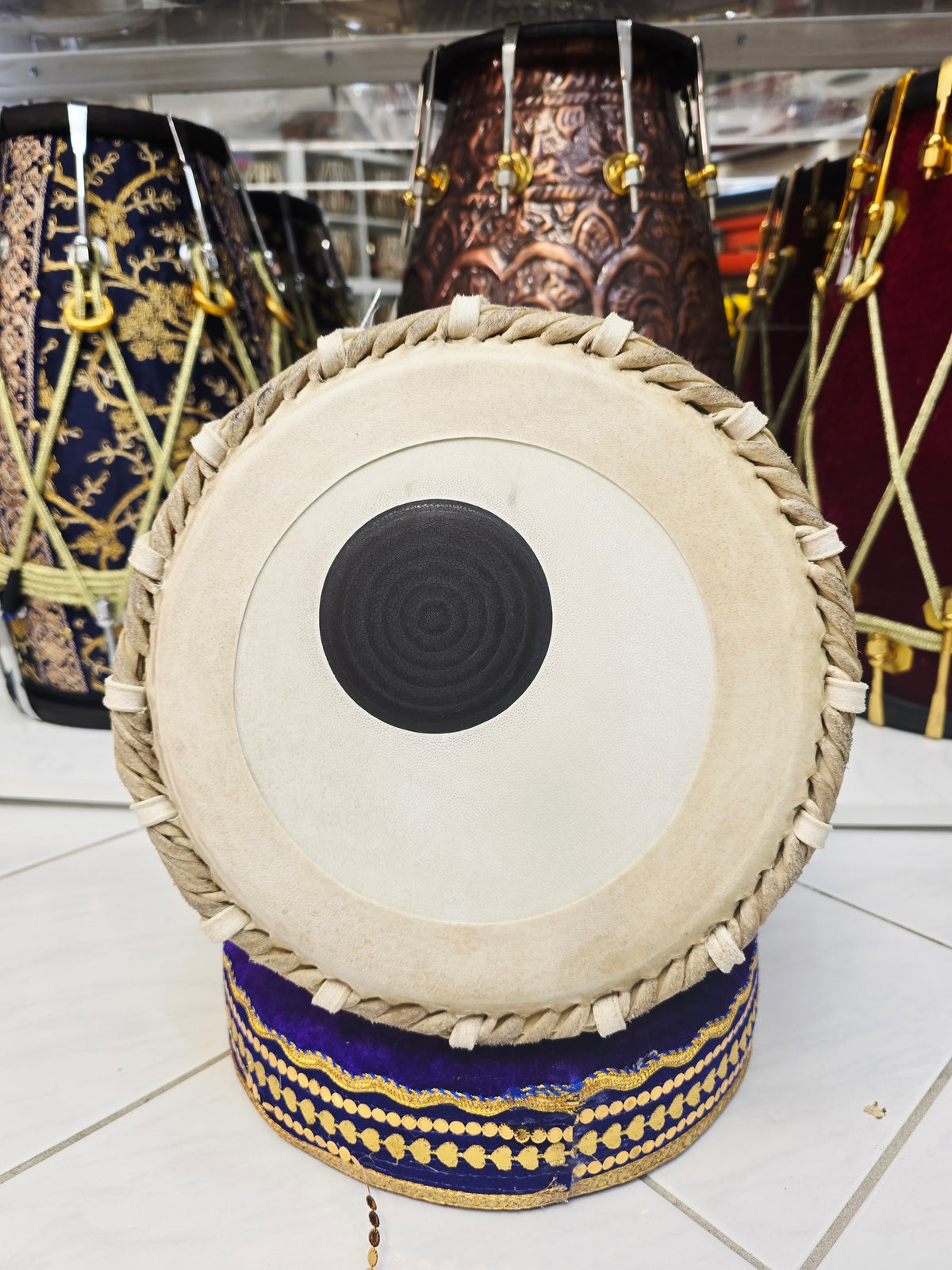 SurAkaar 9.5" 3.8kg Benares Brass Bayan | Iqbal Skin | Minor Cosmetic Blemishes