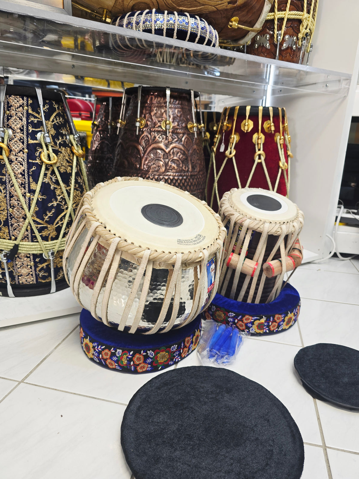 SurNaad Legacy: 5.75" D# Qasim Khan Niyazi Dayan + 9.25" Silver Copper Qasim Bayan Concert Tabla Set **