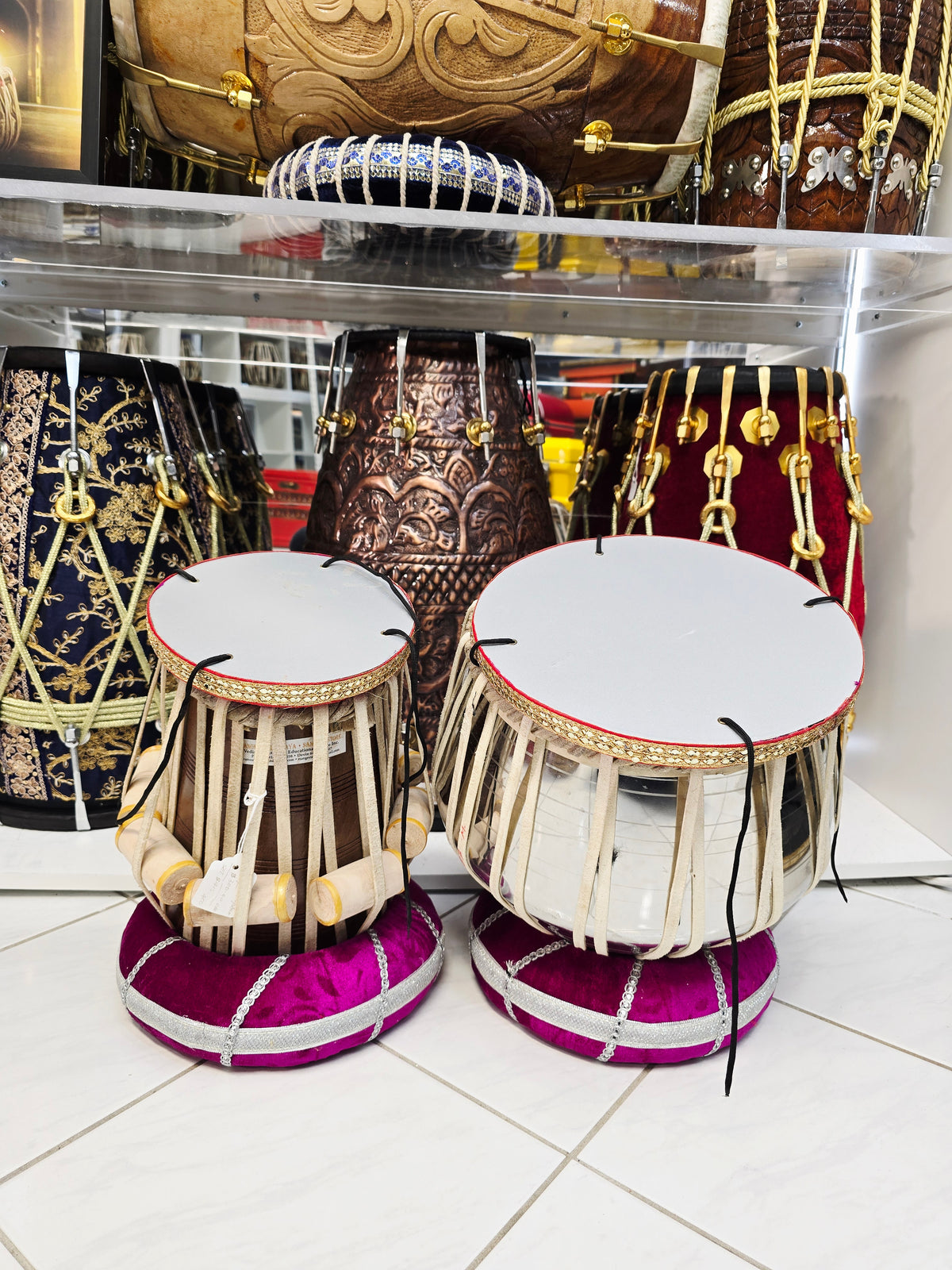 Varythm 5" F Red Sheesham Dayan + 9.25" 3.5kg Brass Bayan Economy Intermediate Tabla Set *Very Minor Cosmetic Blemishes * Minor Ringing Sound