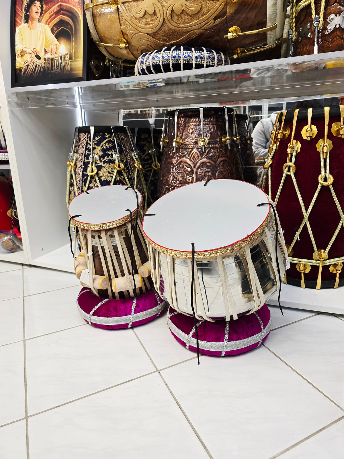 Varythm 5" F Red Sheesham Dayan + 9.25" 3.5kg Brass Bayan Economy Intermediate Tabla Set *Very Minor Cosmetic Blemishes * Minor Ringing Sound