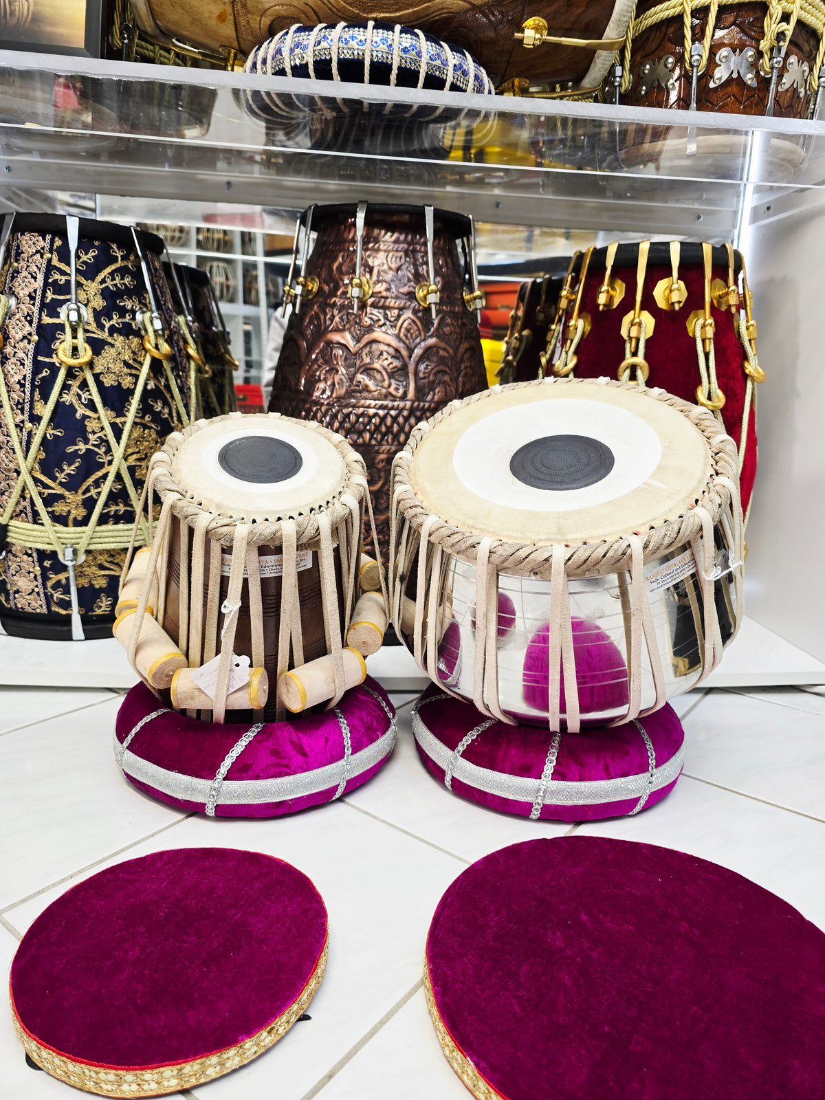 Varythm 5" F Red Sheesham Dayan + 9.25" 3.5kg Brass Bayan Economy Intermediate Tabla Set *Very Minor Cosmetic Blemishes * Minor Ringing Sound