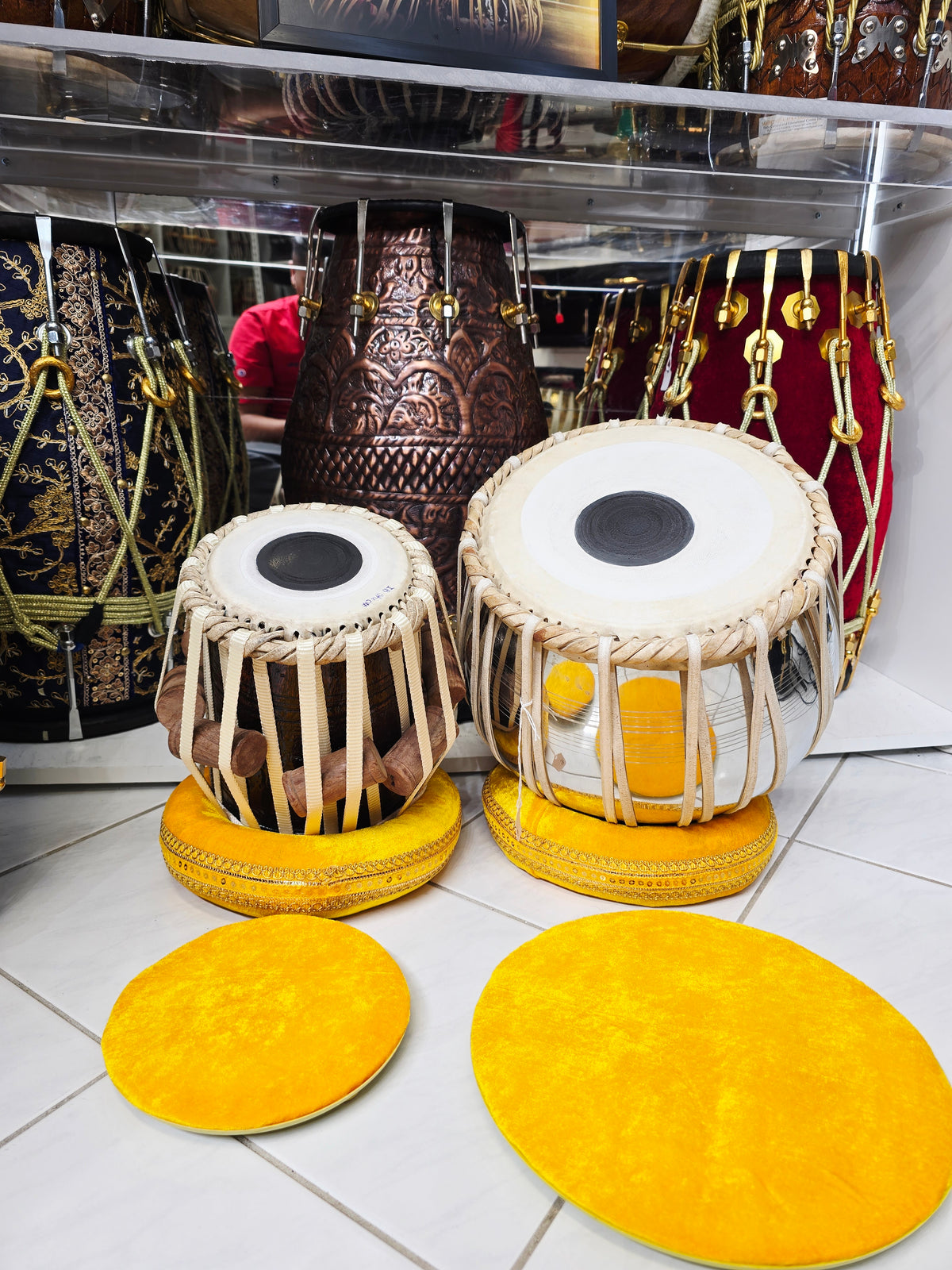Swarodaya™ Student Tabla Set – 5.5" C# Dayan & 9.25" Steel Bayan *Very Minor Marks on Bayan