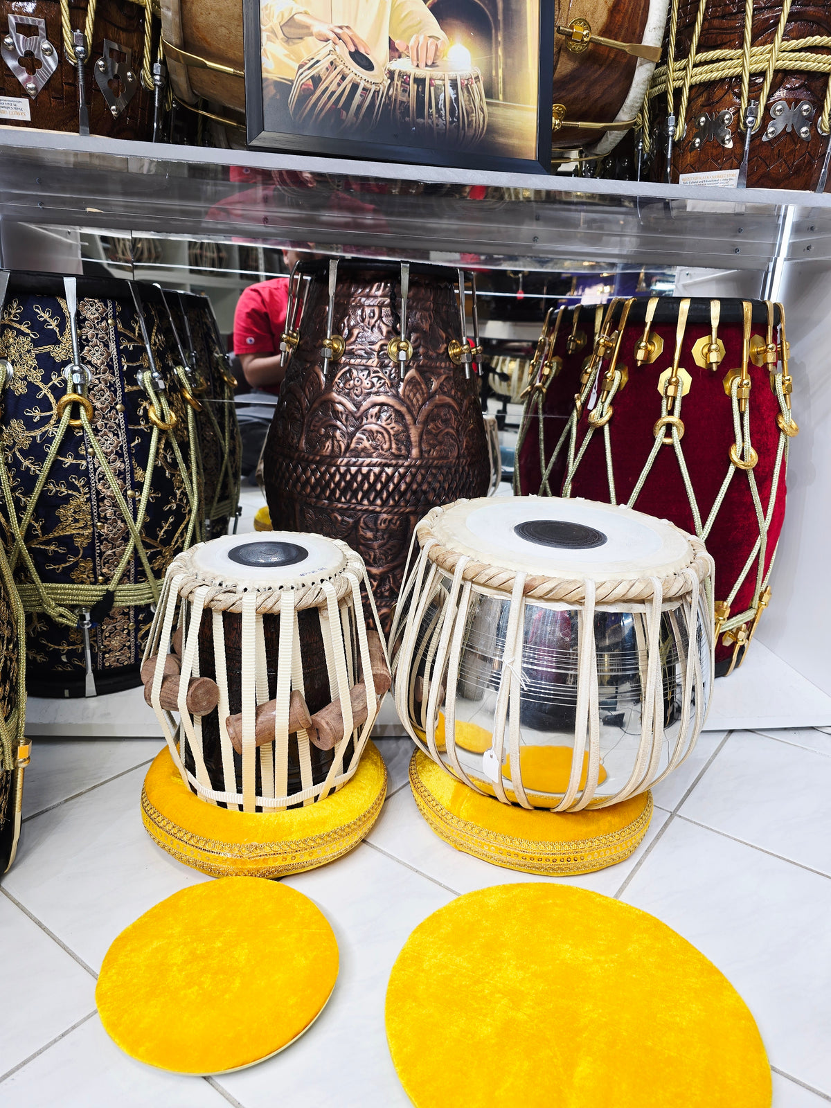 Swarodaya™ Student Tabla Set – 5.5" C# Dayan & 9.25" Steel Bayan *Very Minor Marks on Bayan