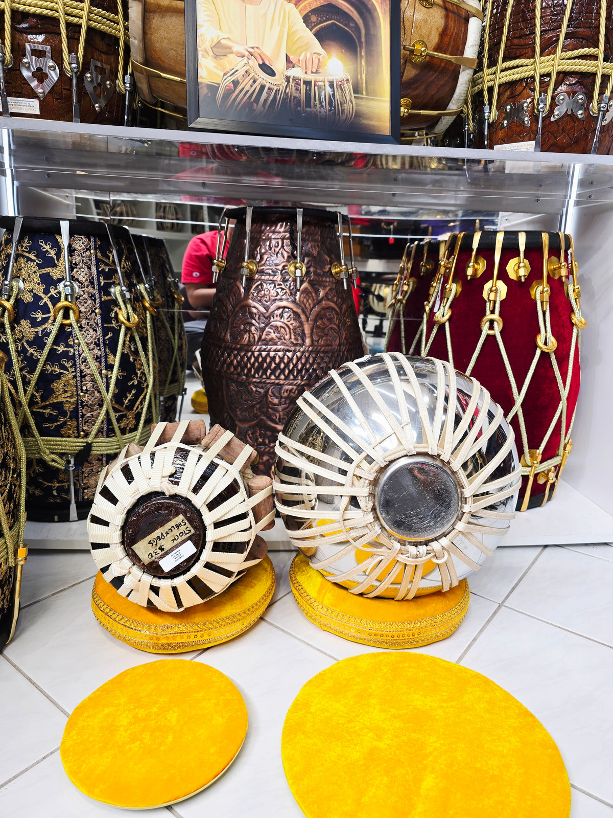 Swarodaya™ Student Tabla Set – 5.5" C# Dayan & 9.25" Steel Bayan *Very Minor Marks on Bayan
