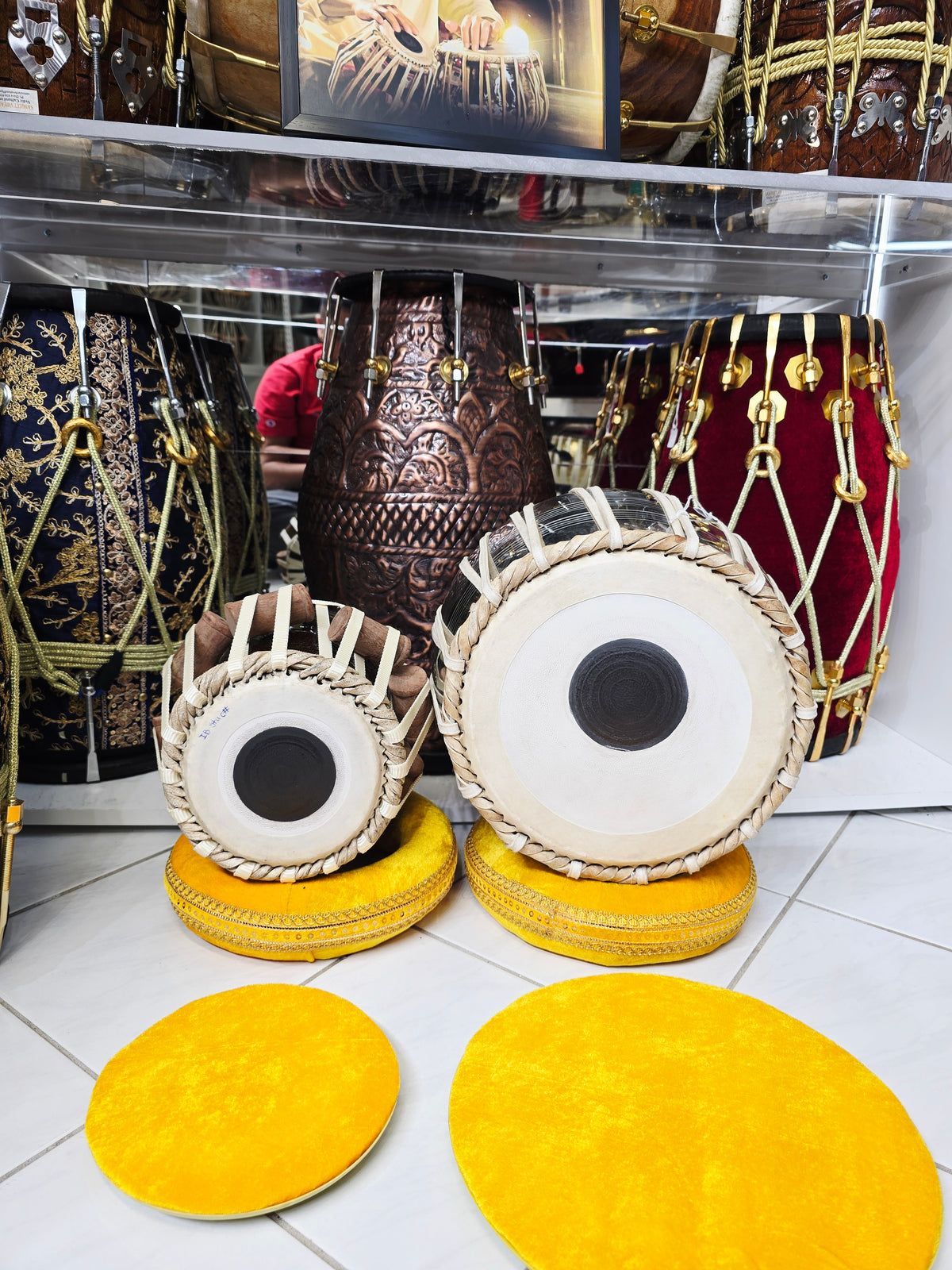 Swarodaya™ Student Tabla Set – 5.5" C# Dayan & 9.25" Steel Bayan *Very Minor Marks on Bayan