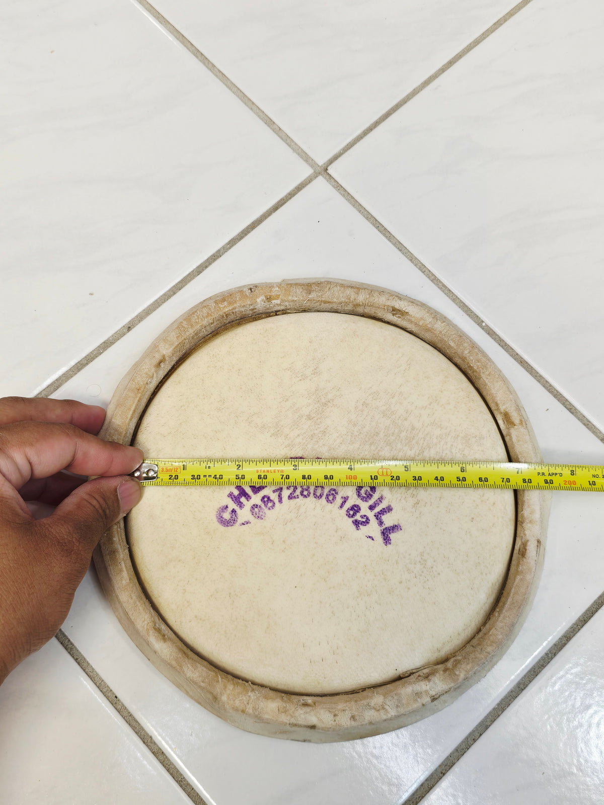 Concert Quality 6.75"Chetram Gill Dholak Treble Skin