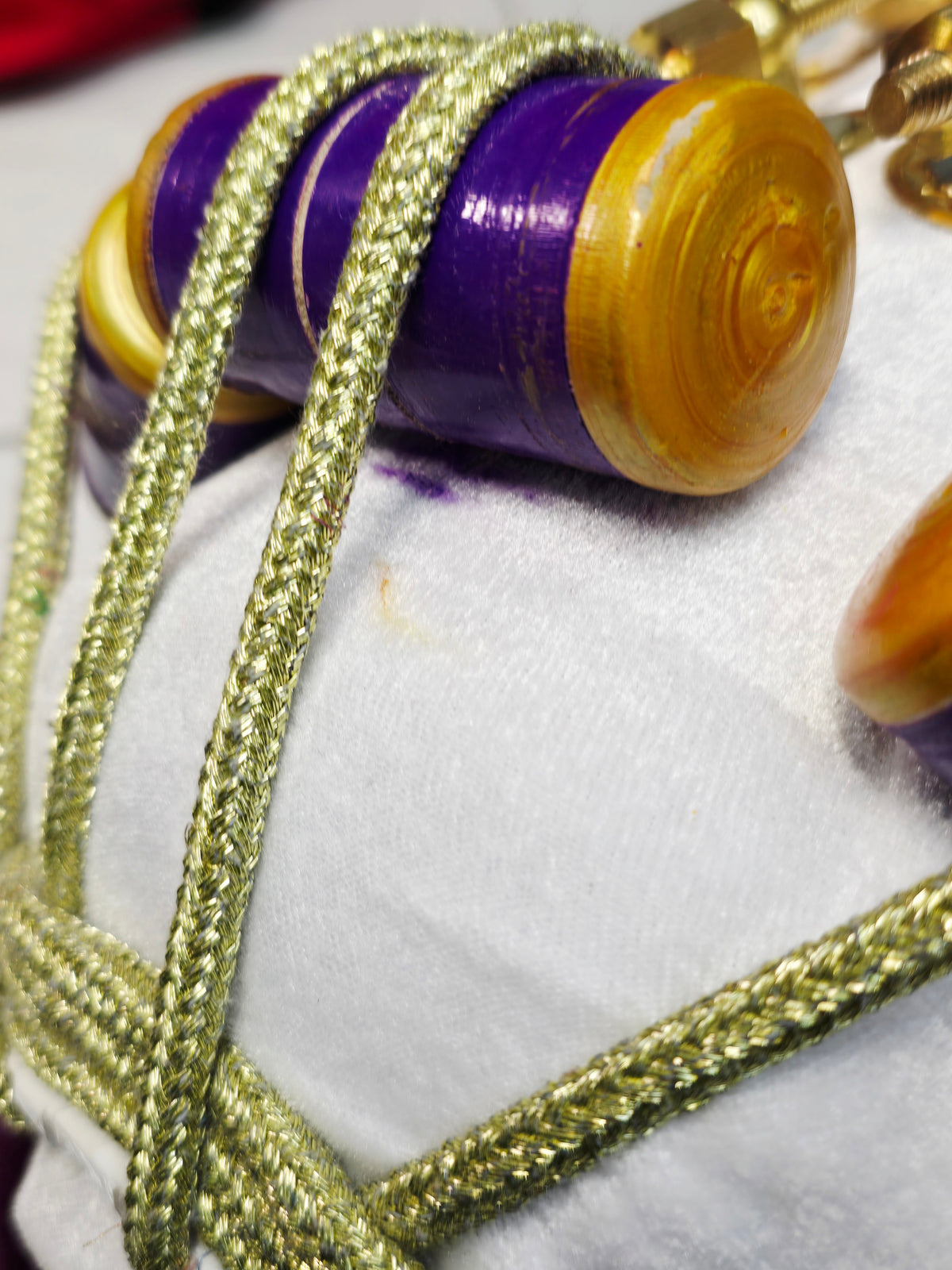Custom White Velvet Tabla Set for Nick: Balance Link