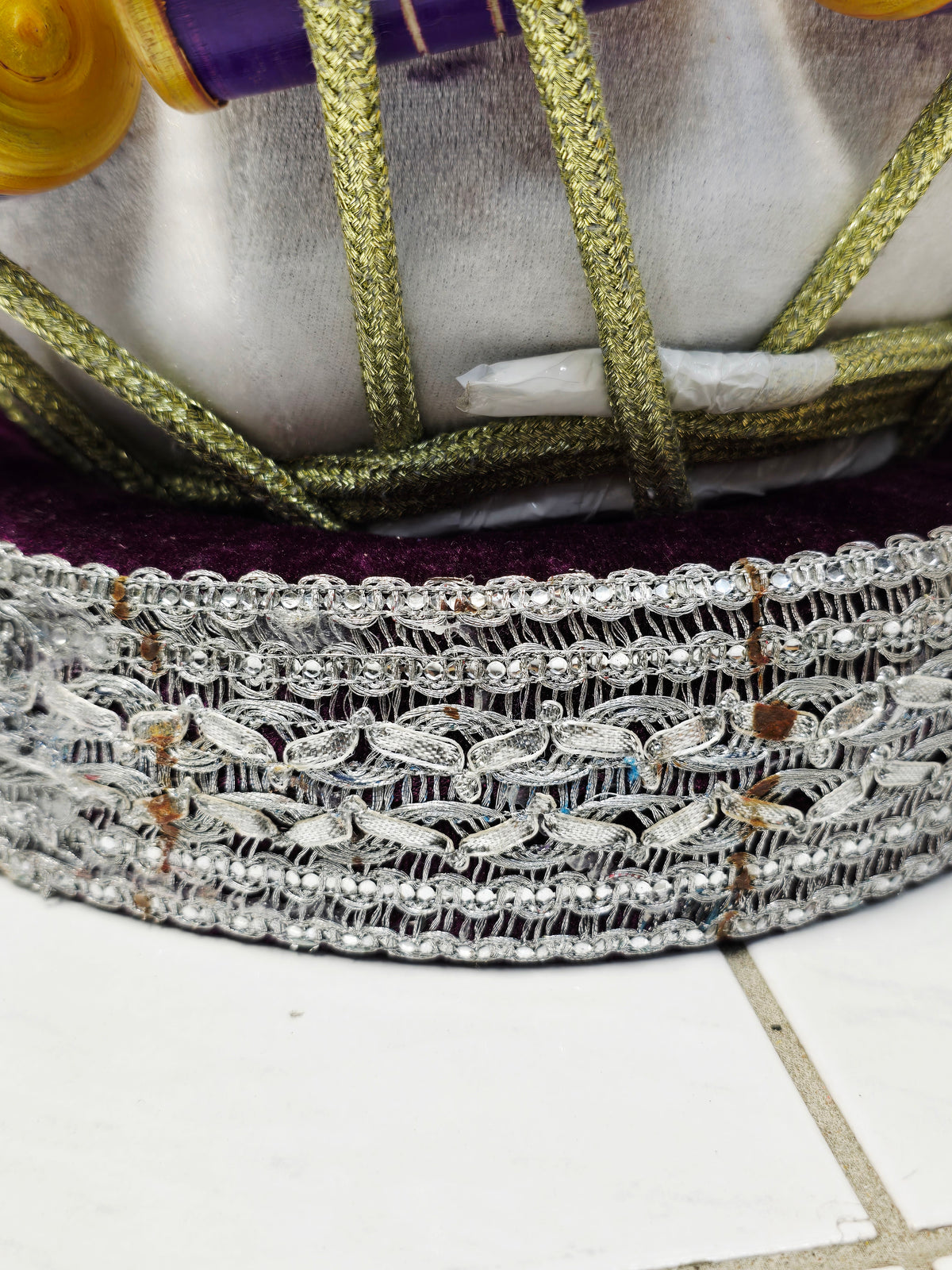 Custom White Velvet Tabla Set for Nick: Balance Link