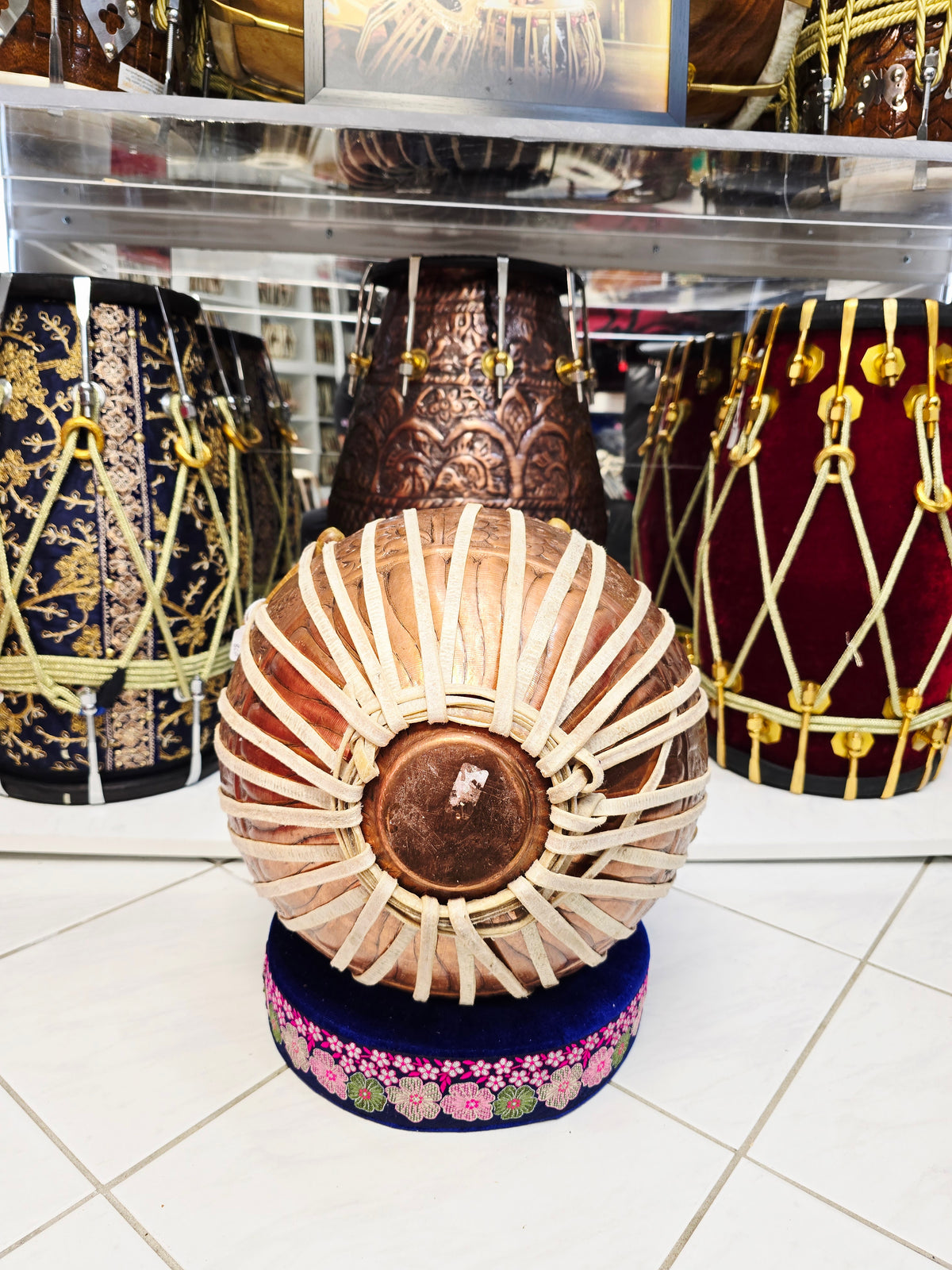 NrityaKali 9.25" Engraved Copper Bayan | Bharat Kakade Skin | Hand-Carved Kali Motif *Occasional Vibration Sound with Open Notes