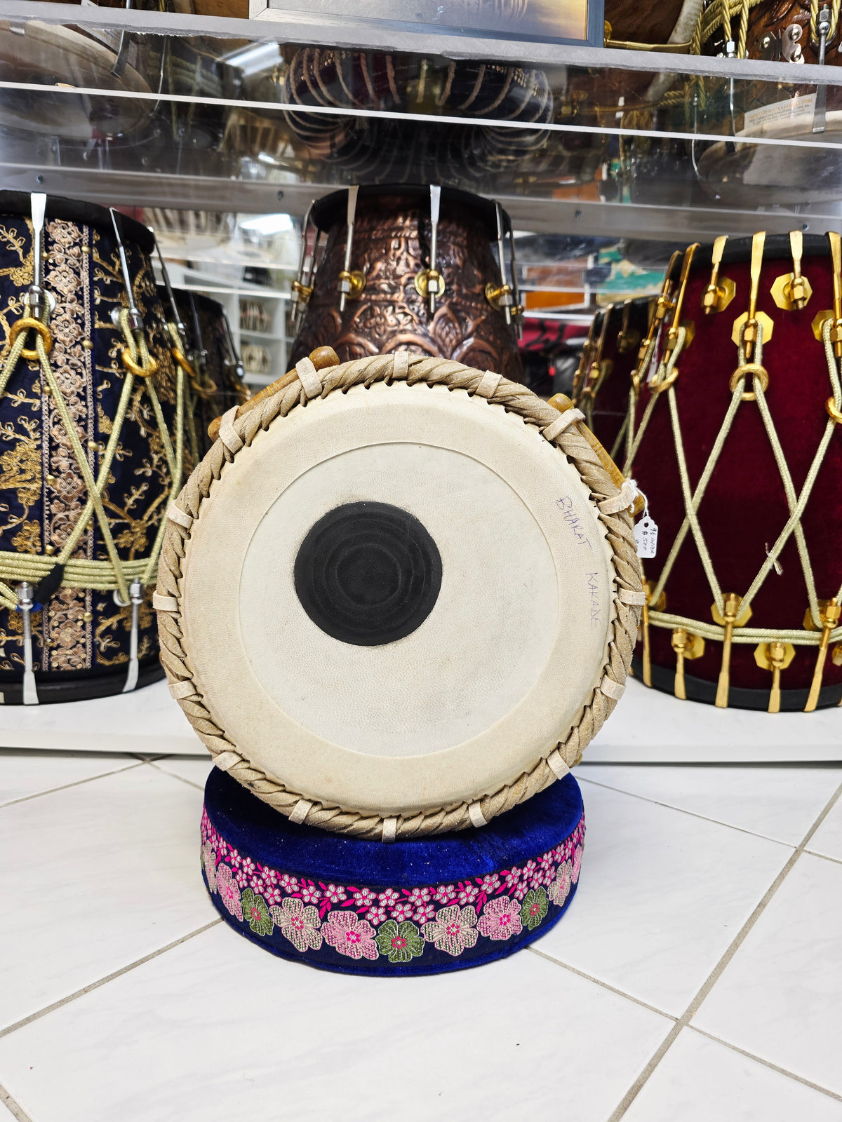 NrityaKali 9.25" Engraved Copper Bayan | Bharat Kakade Skin | Hand-Carved Kali Motif *Occasional Vibration Sound with Open Notes
