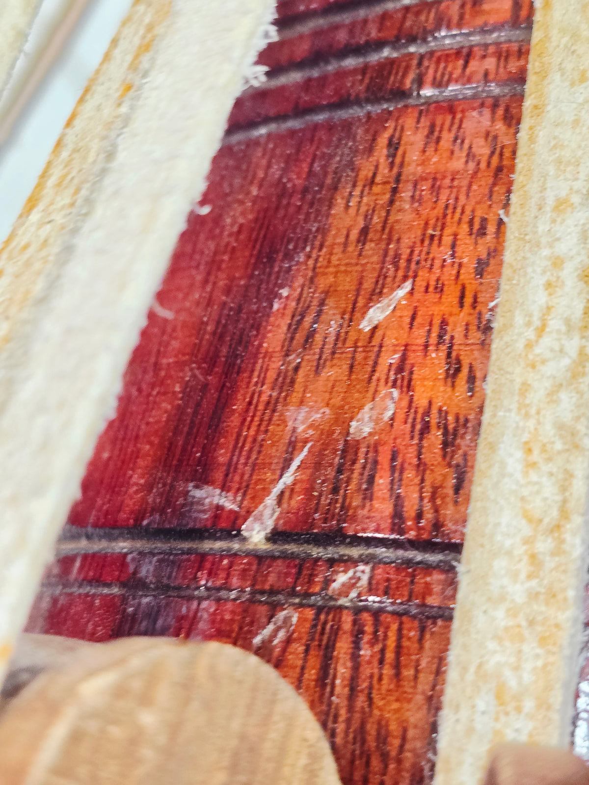 Crimson Tide Dayan – 5.5" D# Red Sheesham Iqbal Dayan | Minor Cosmetic Blemishes & Barely Noticeable Buzzing on Open Notes
