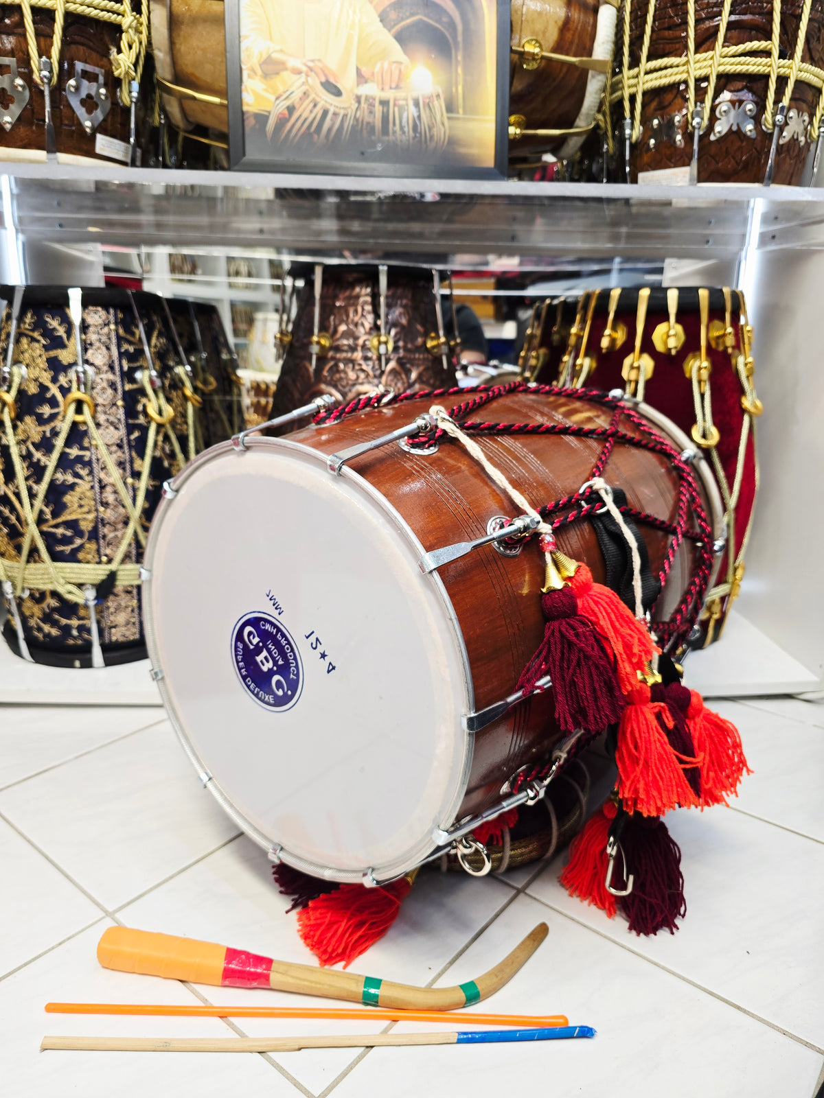 Rang Mahal 21.75" Mid-Sized Punjabi Dhol *Very Minor Cosmetic Blemishes