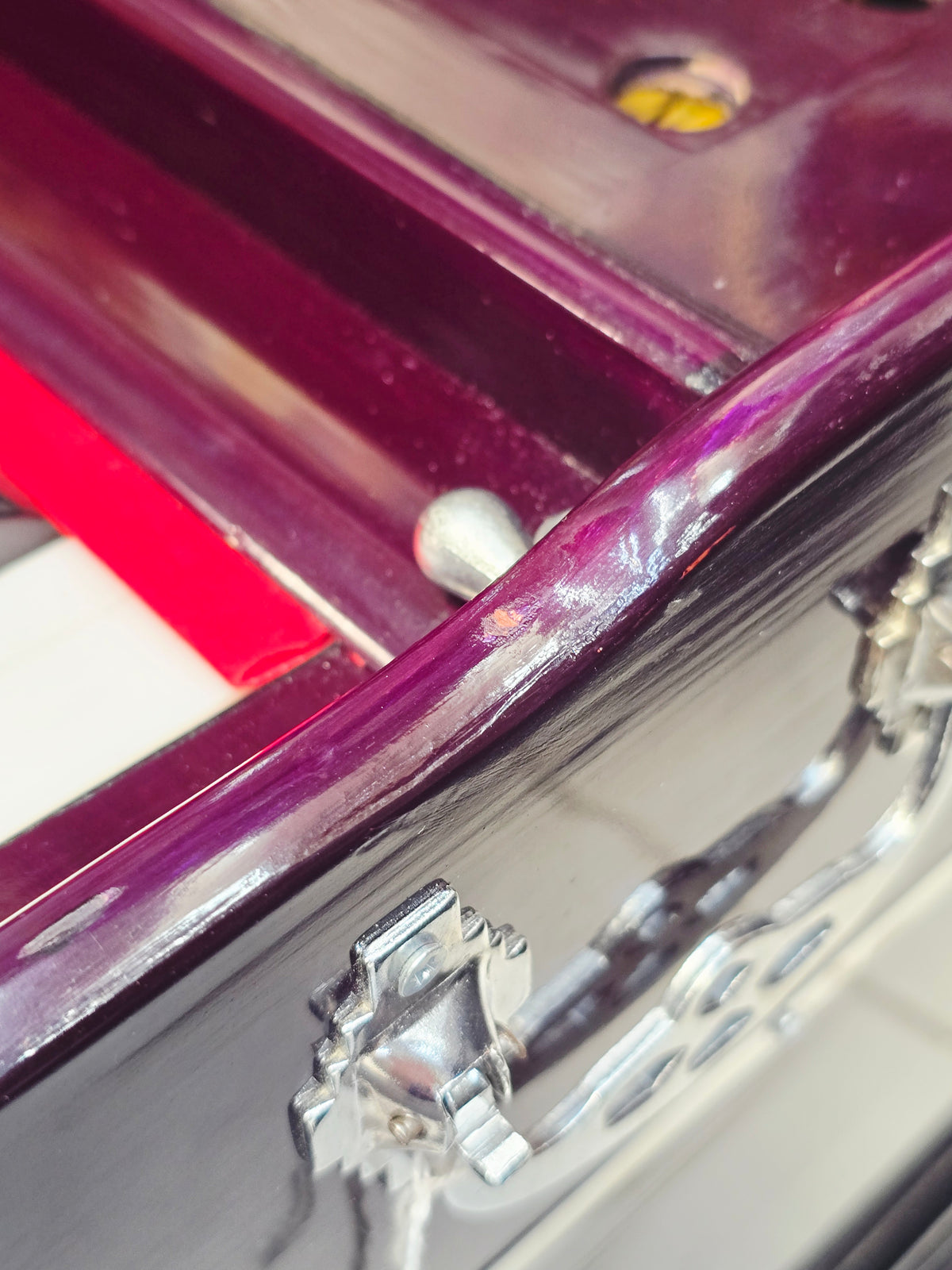 Surkriti™ Royale – 42-Key Professional Harmonium with Left-Hand Coupler, Komi Reeds & Deep Purple Gloss Finish*Minor Cosmetic Defects 10% Deposit Link for Sabrina