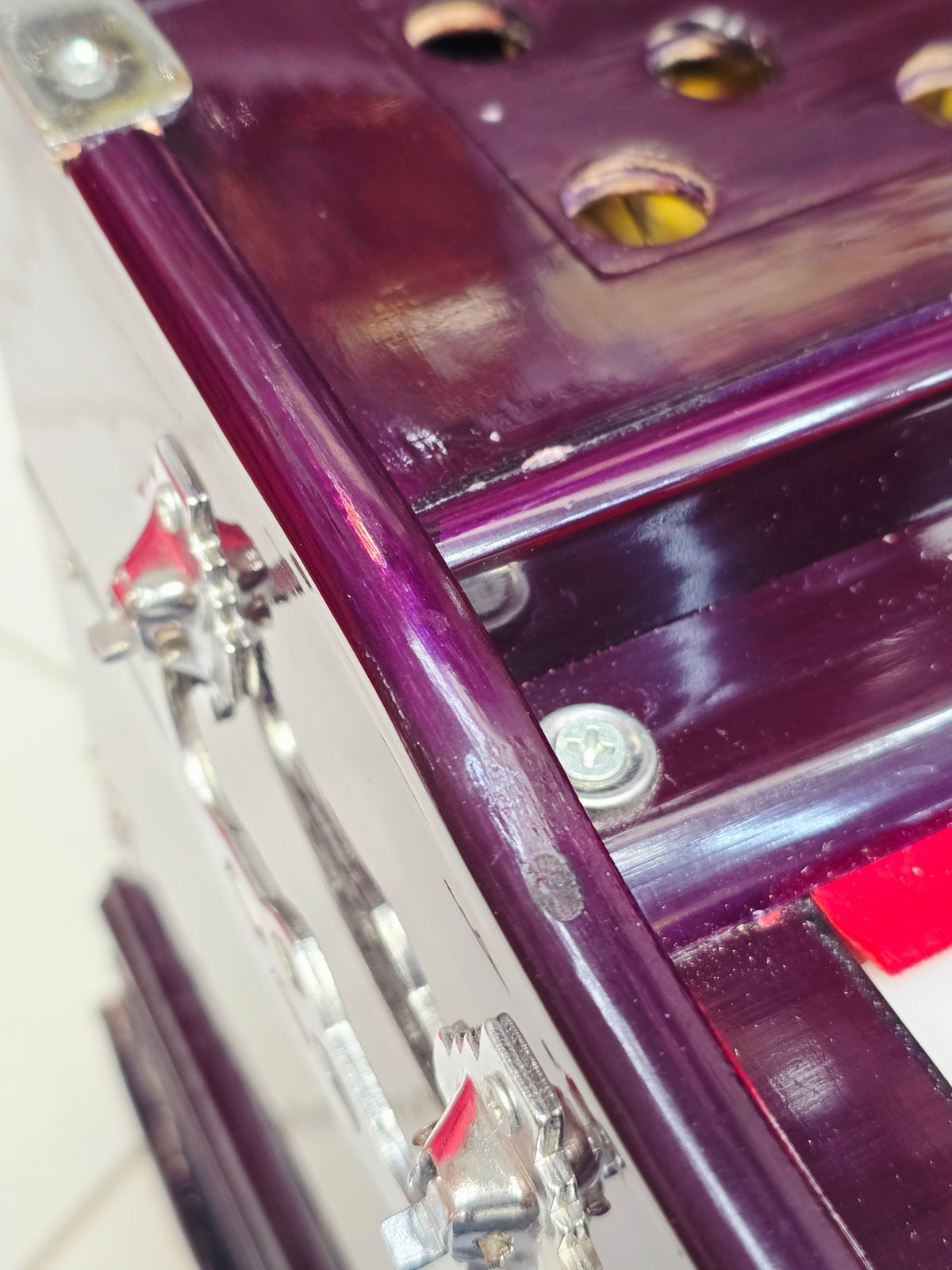 Surkriti™ Royale – 42-Key Professional Harmonium with Left-Hand Coupler, Komi Reeds & Deep Purple Gloss Finish*Minor Cosmetic Defects 10% Deposit Link for Sabrina