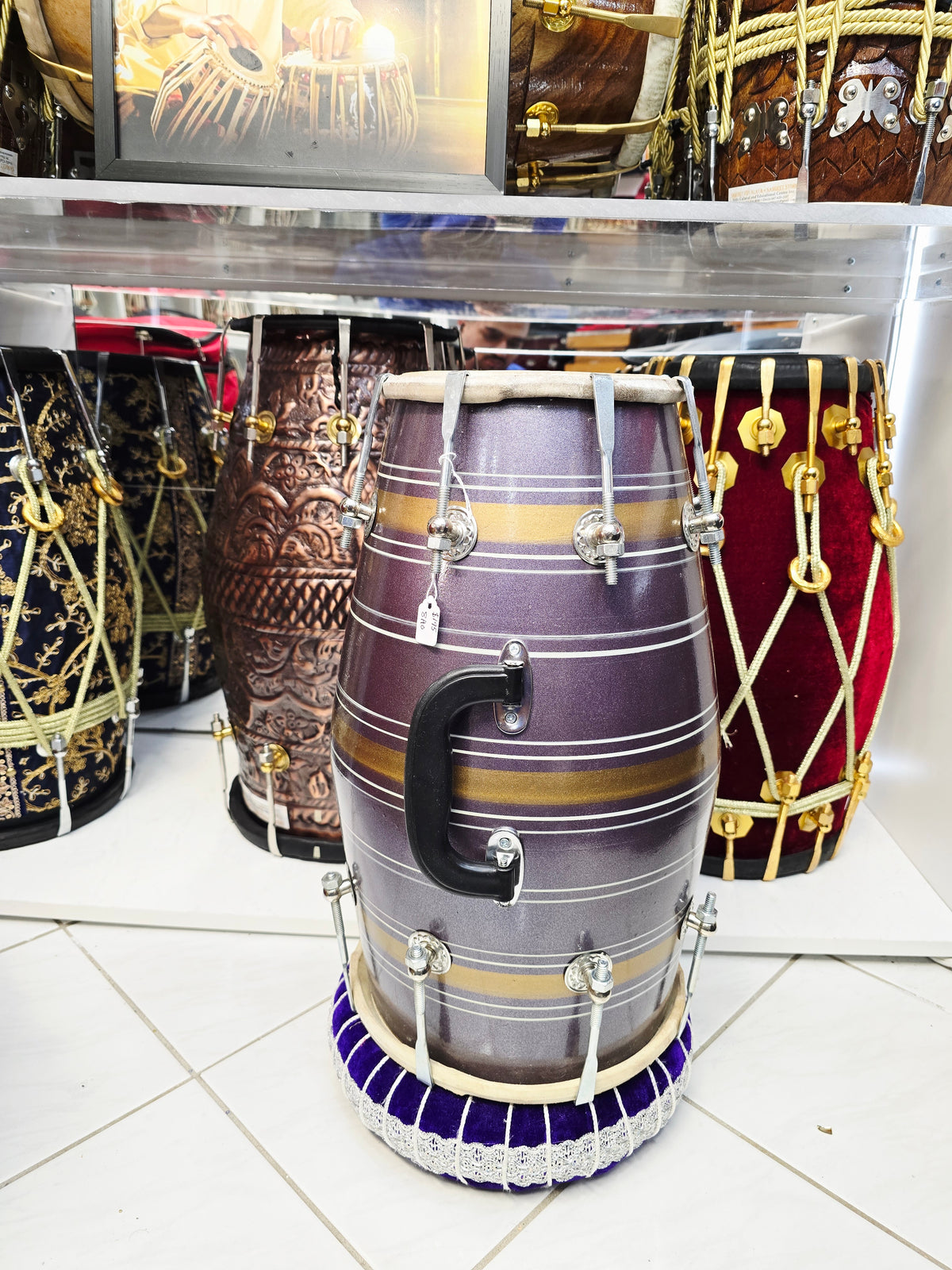 Amethyst Rhythm Student Dholak with Carry Handle *Minor Cosmetic Blemishes
