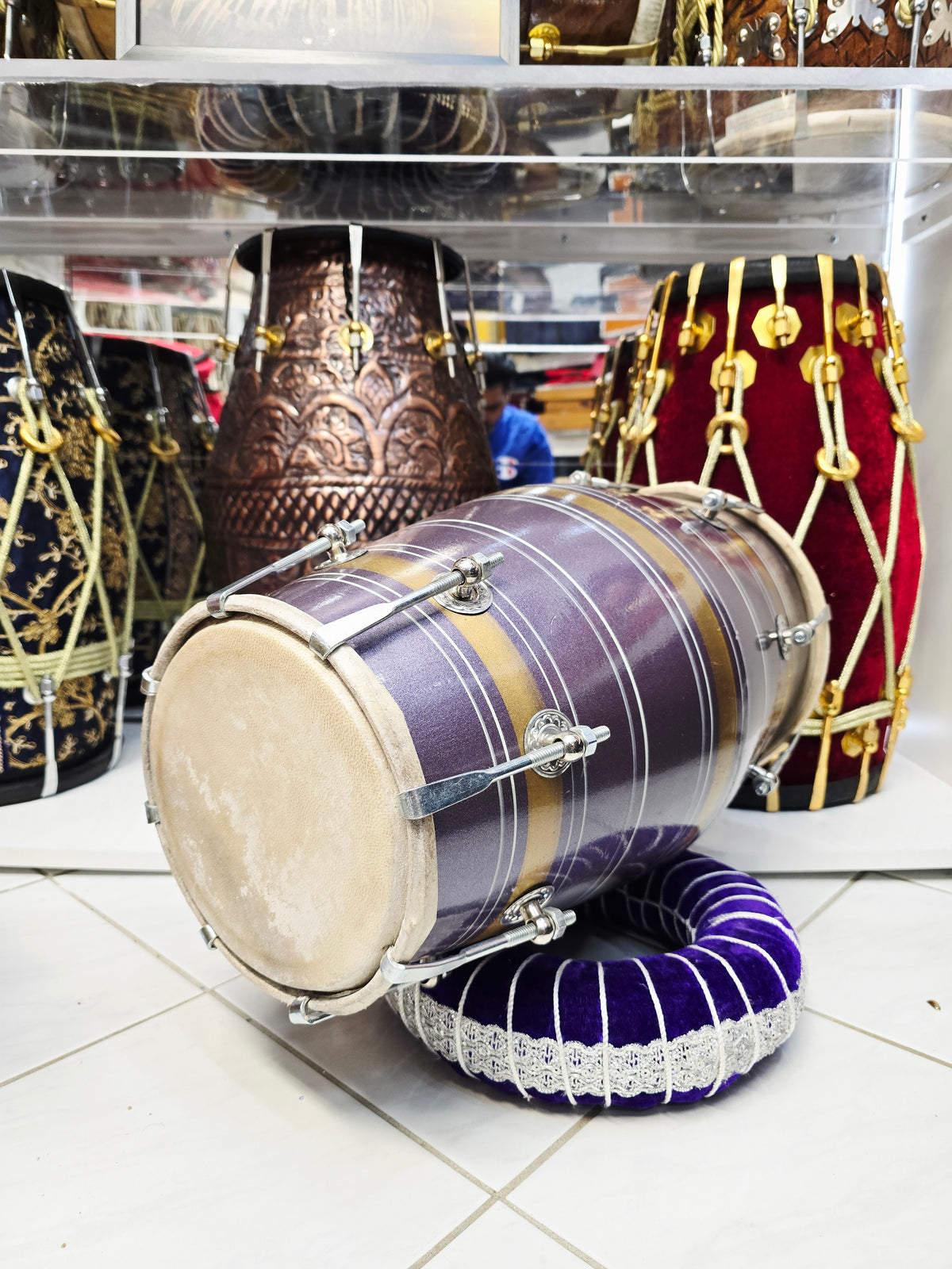 Amethyst Rhythm Student Dholak with Carry Handle *Minor Cosmetic Blemishes