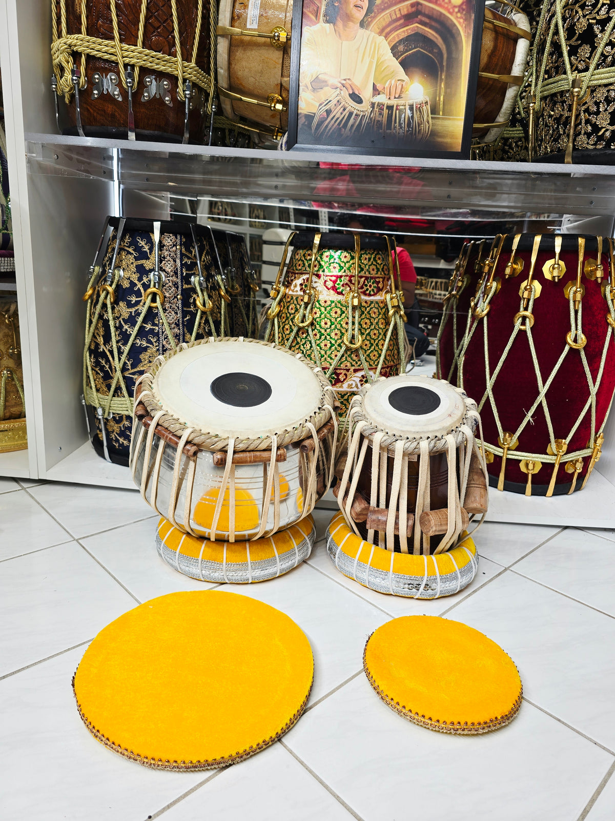 Sur Sagar Semi-Professional Tabla Set | 5.5" D/D# Red Sheesham Dayan & 9.25" Brass Bayan | Very Minor Cosmetic Blemishes