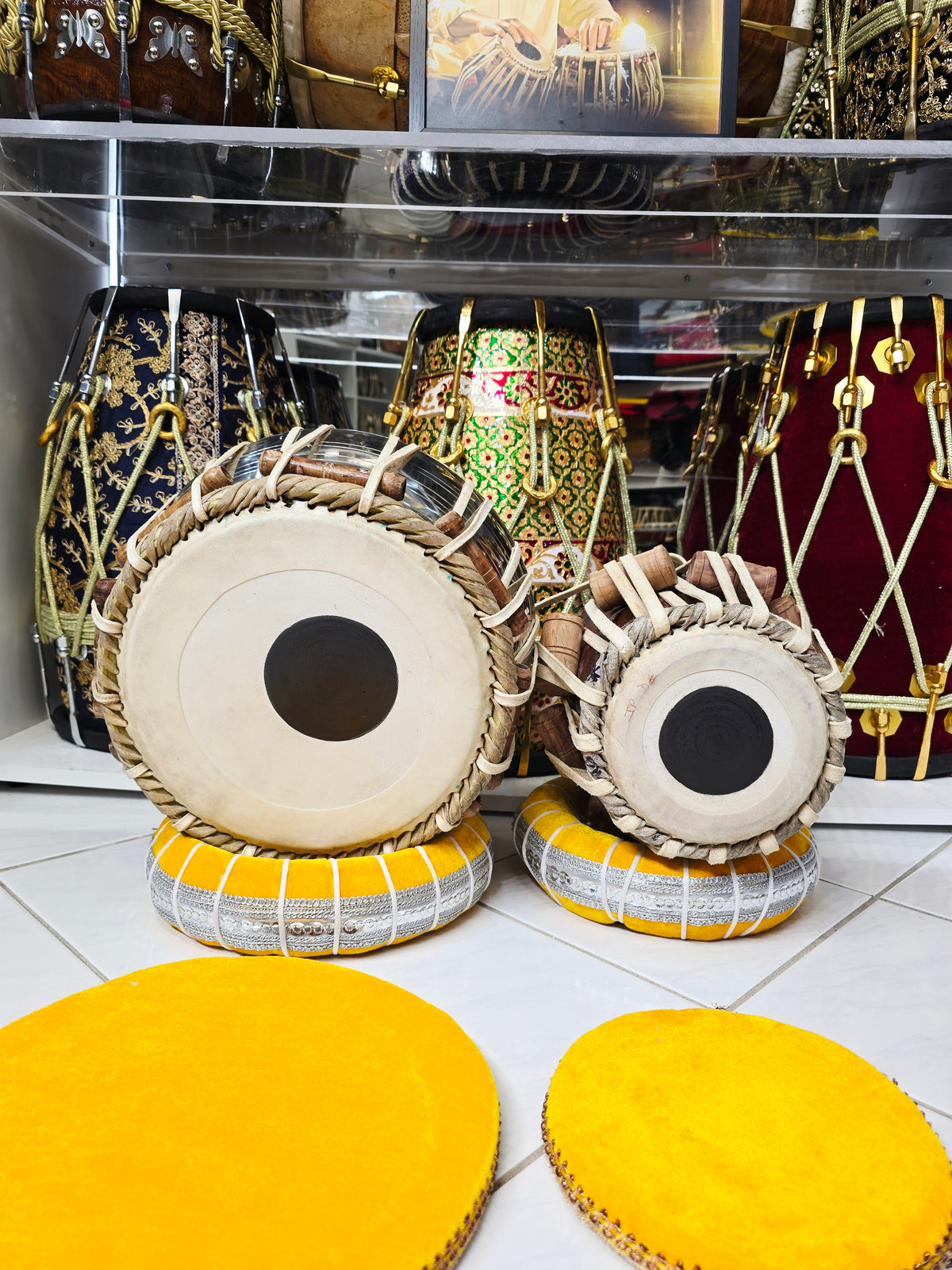 Sur Sagar Semi-Professional Tabla Set | 5.5" D/D# Red Sheesham Dayan & 9.25" Brass Bayan | Very Minor Cosmetic Blemishes